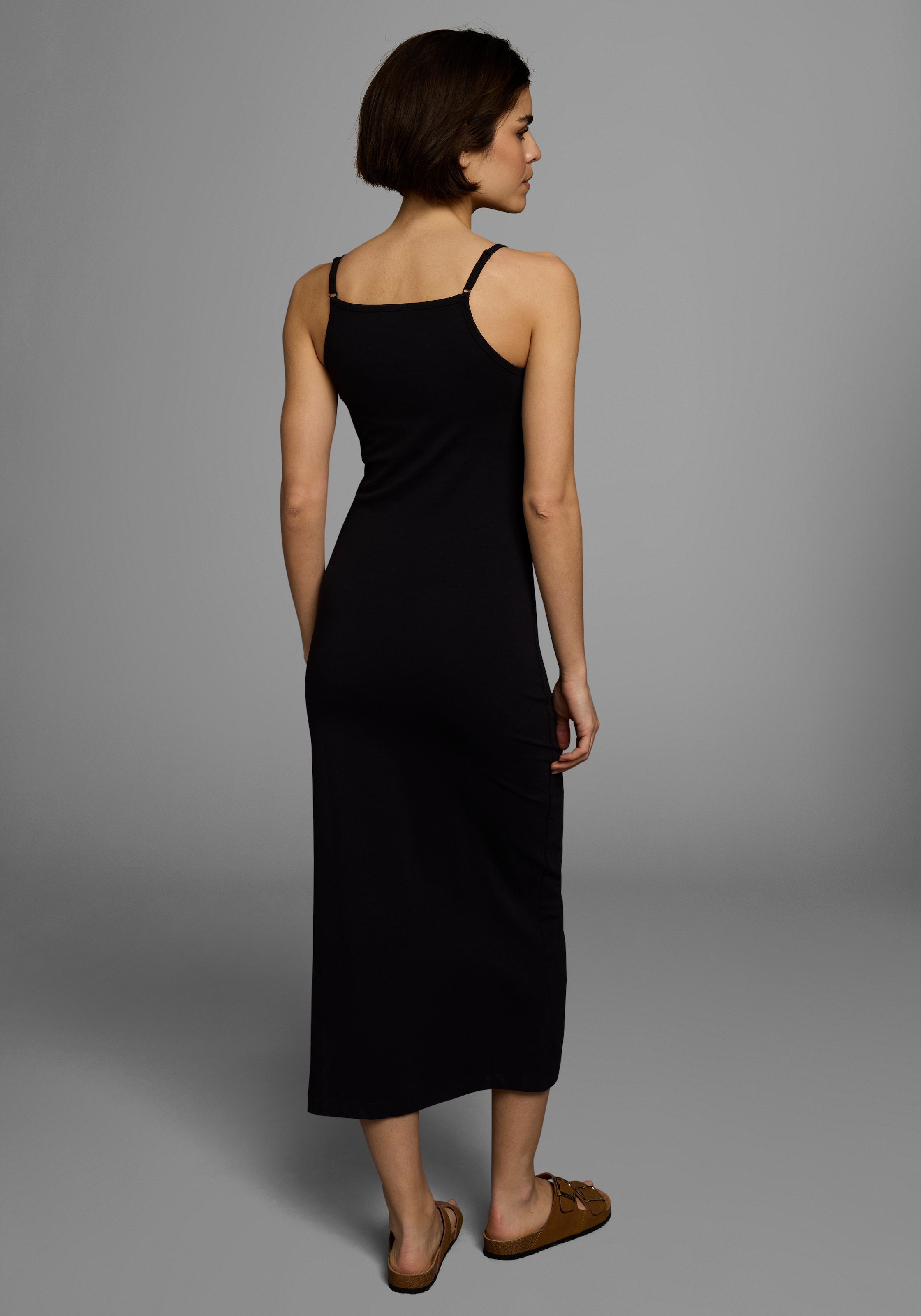 AJC Sommerkleid, festlich, Maxilänge, unifarben, aus elastischem Single Jersey