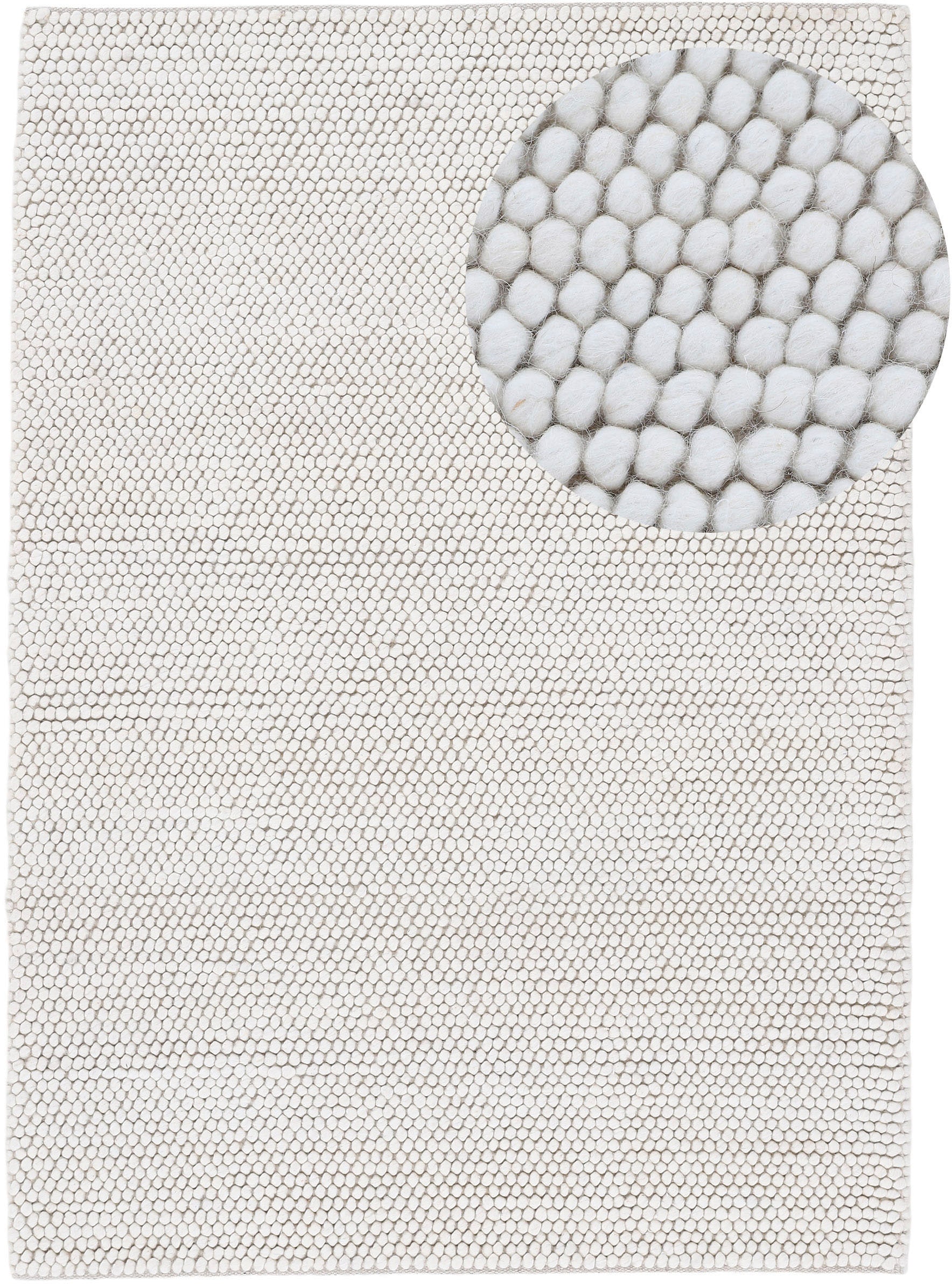 carpetfine Teppich Wolle meliert, »Calo«, 70% Uni kaufen Teppich, Handweb handgewebt, rechteckig, Farben