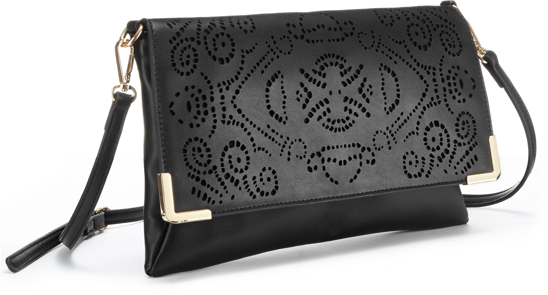 Image of Vivance Umhängetasche "Clutch,Abendtasche, Minibag, Handtasche, Schultertasche, Crossbody Bag" Handtasche Damen zum Umhängen, mit modischen Cut-Outs, VEGAN