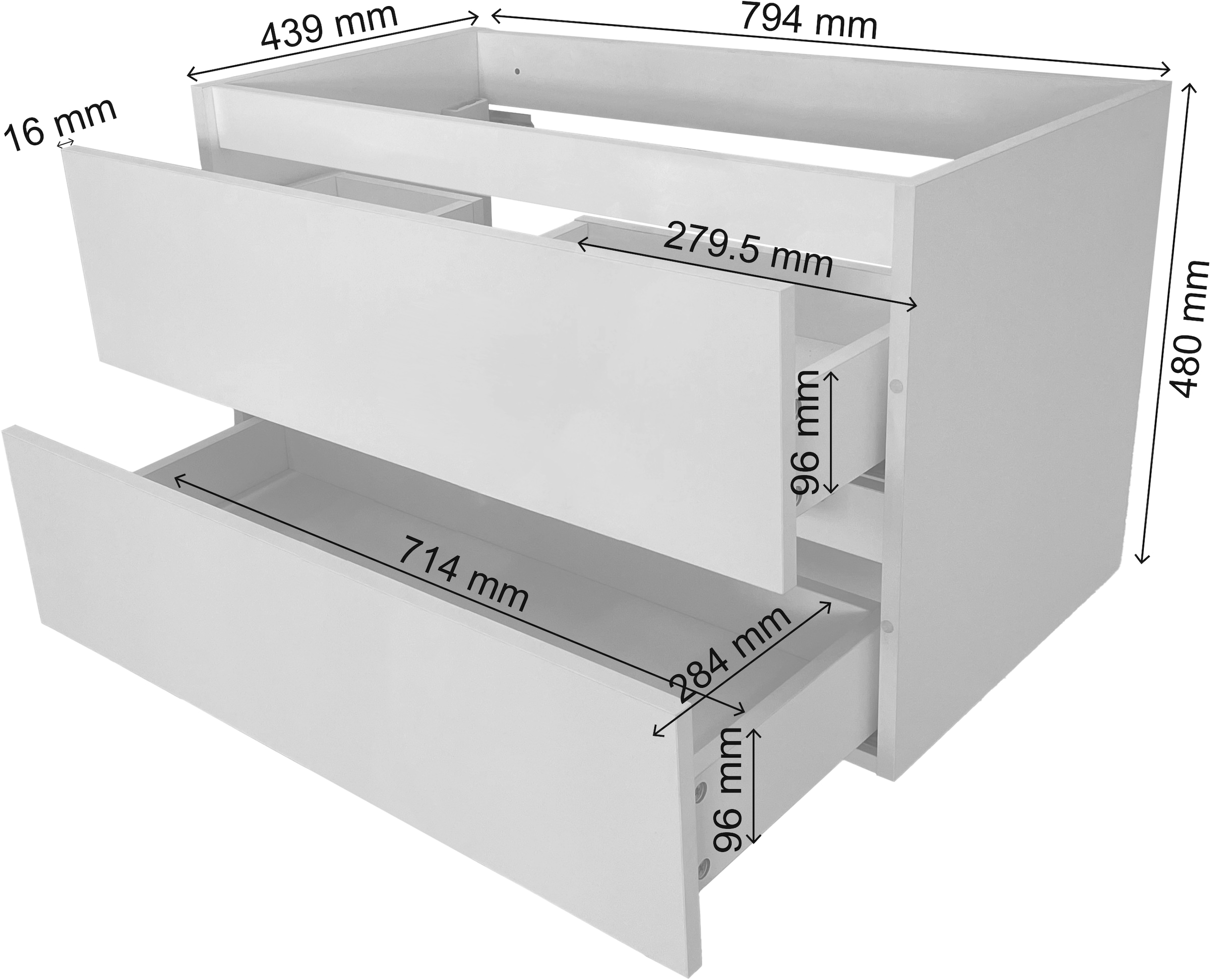 welltime Ensemble de meubles de salle de bain »Toledo in verschiedenen Breiten erhältlich« Komplett-Set, 