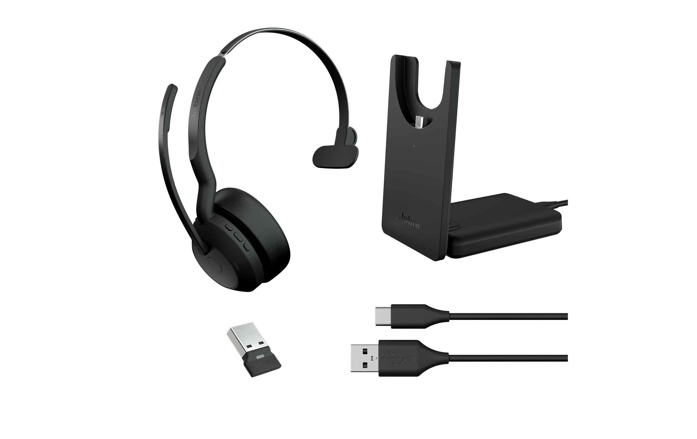 Jabra Headset »Evolve2 55 Mono UC U«, Active Noise Cancelling (ANC)