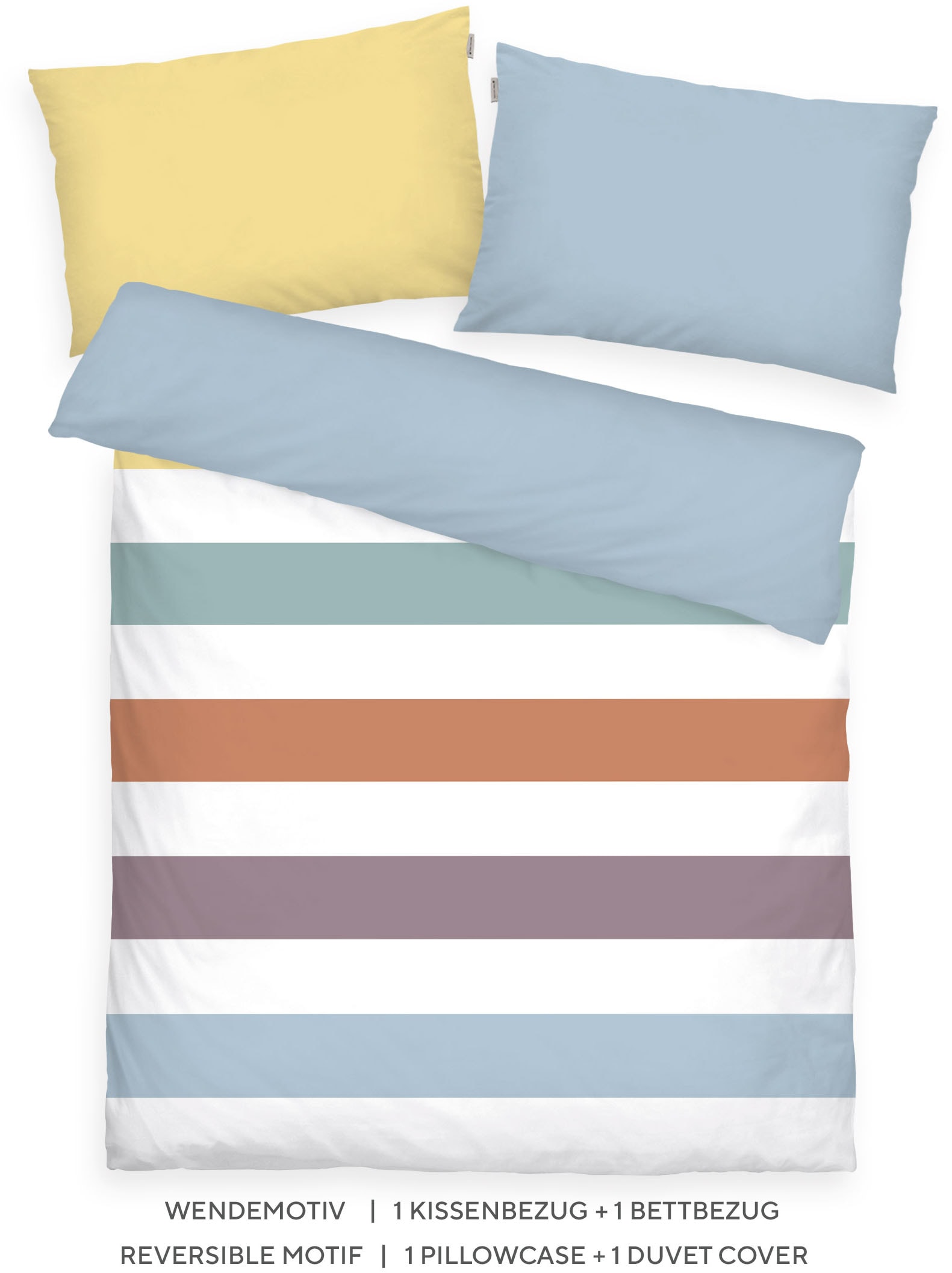 TOM TAILOR HOME Babybettwäsche »TWO-TONE SOLID COLORS in Gr. 100x135cm« 2 Stk. new bedroom, gewebtes Label