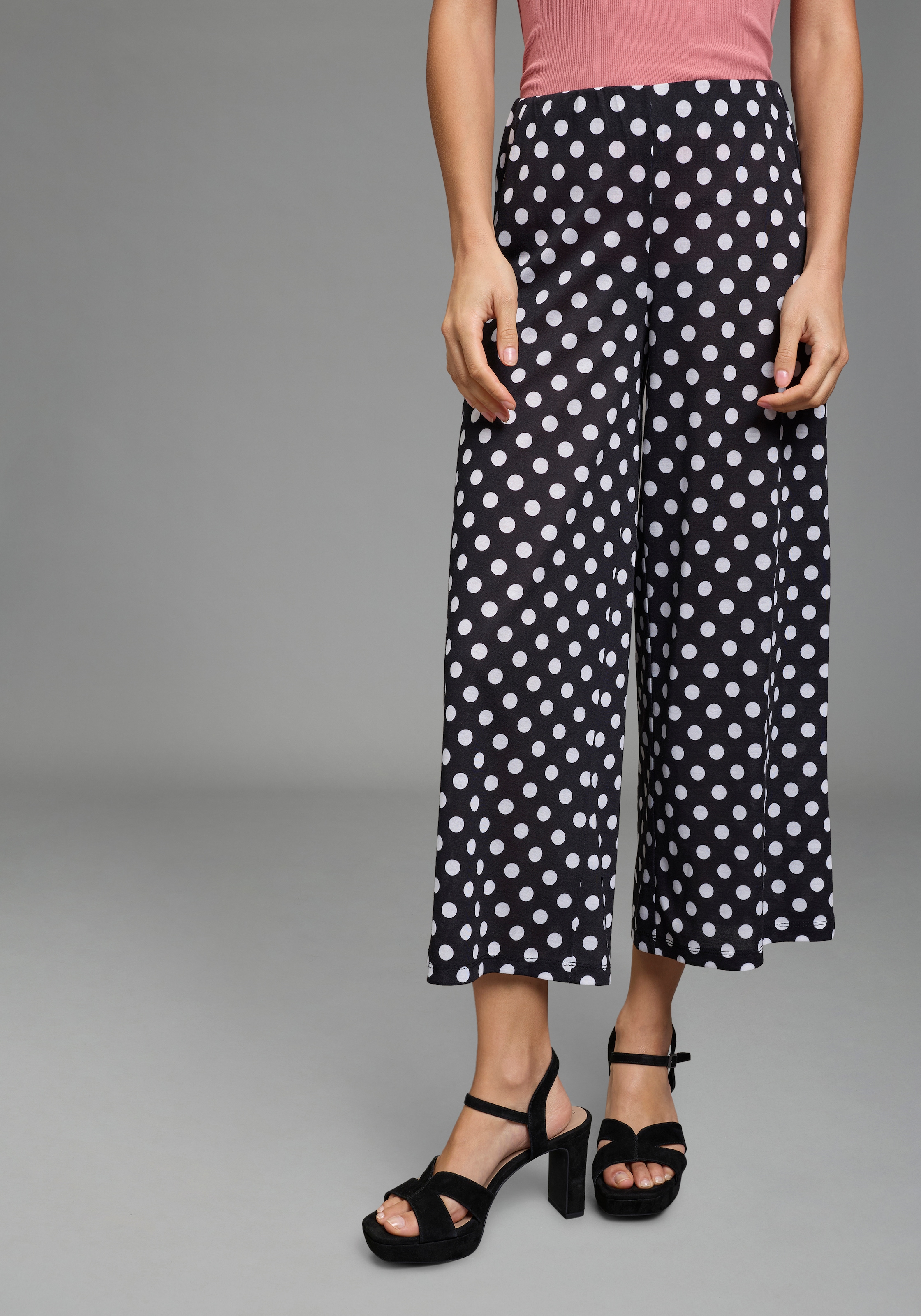 Image of Laura Scott Jerseyhose "CULOTTE" aus Polyester, mit gepunkteter Optik