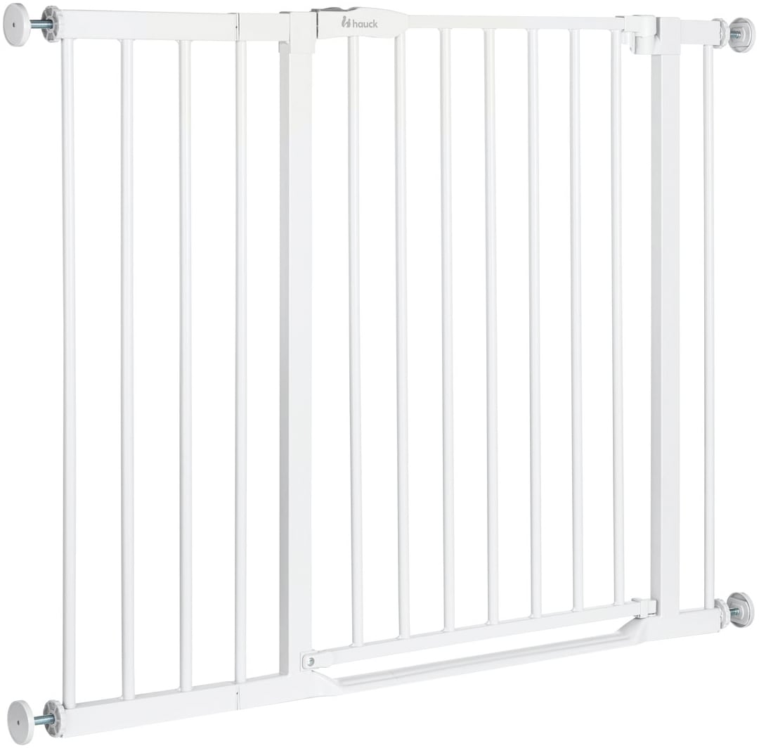 Hauck Türschutzgitter »Clear Step Set 2 inklusive Verlängerung  21 cm, White« auch als Treppenschutzgitter verwendbar, 96-101 cm; flacher Durchgang