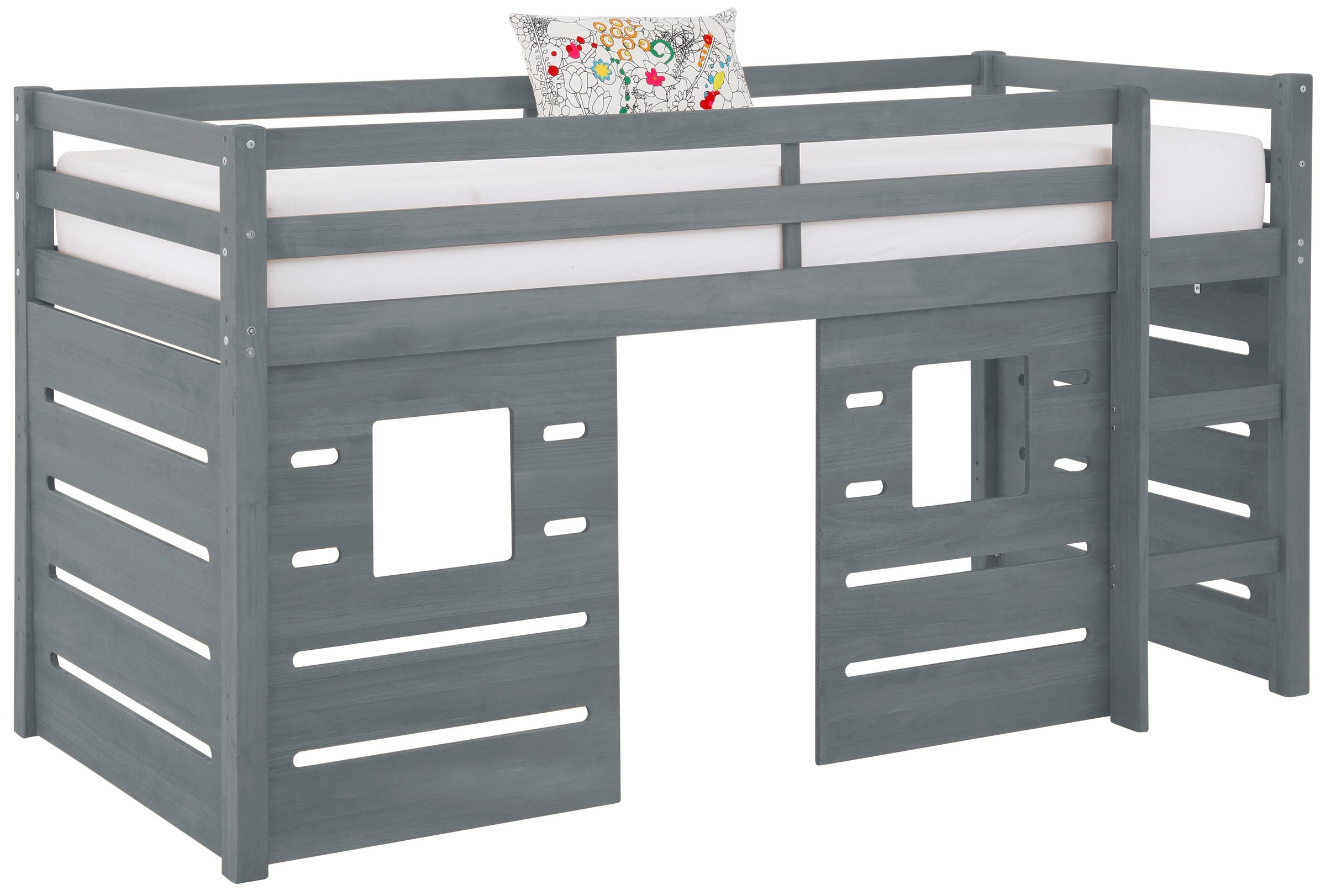 Image of Lüttenhütt Hochbett »Alpi«, aus massivem Kiefernholz, inklusive Leiter und Panel, Aussenmassenbreite 103 cm bei Ackermann Versand Schweiz