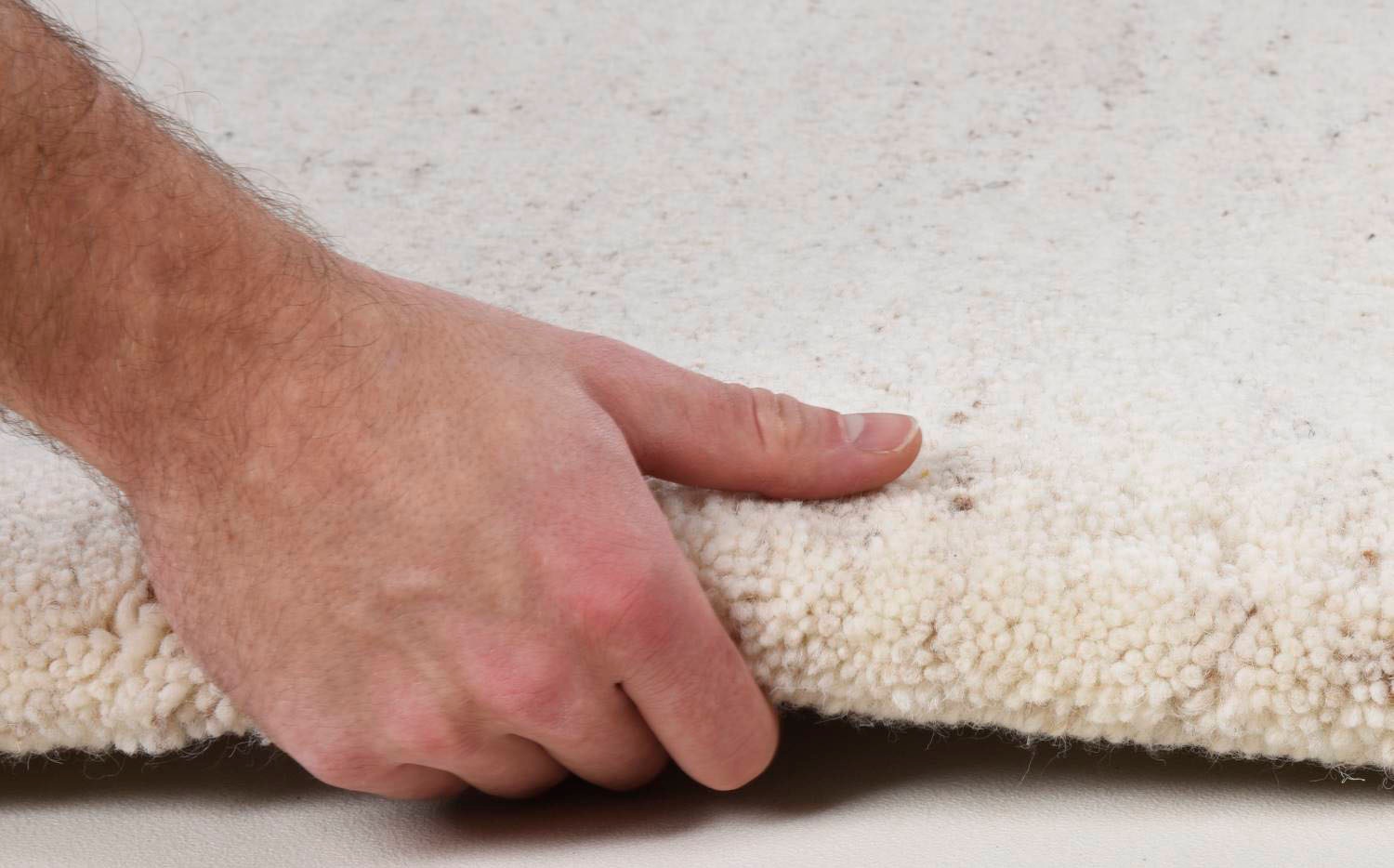 THEKO Wollteppich »Maloronga Uni«, rechteckig, 24 mm Höhe, echter Berber Teppich, reine Wolle, handgeknüpft