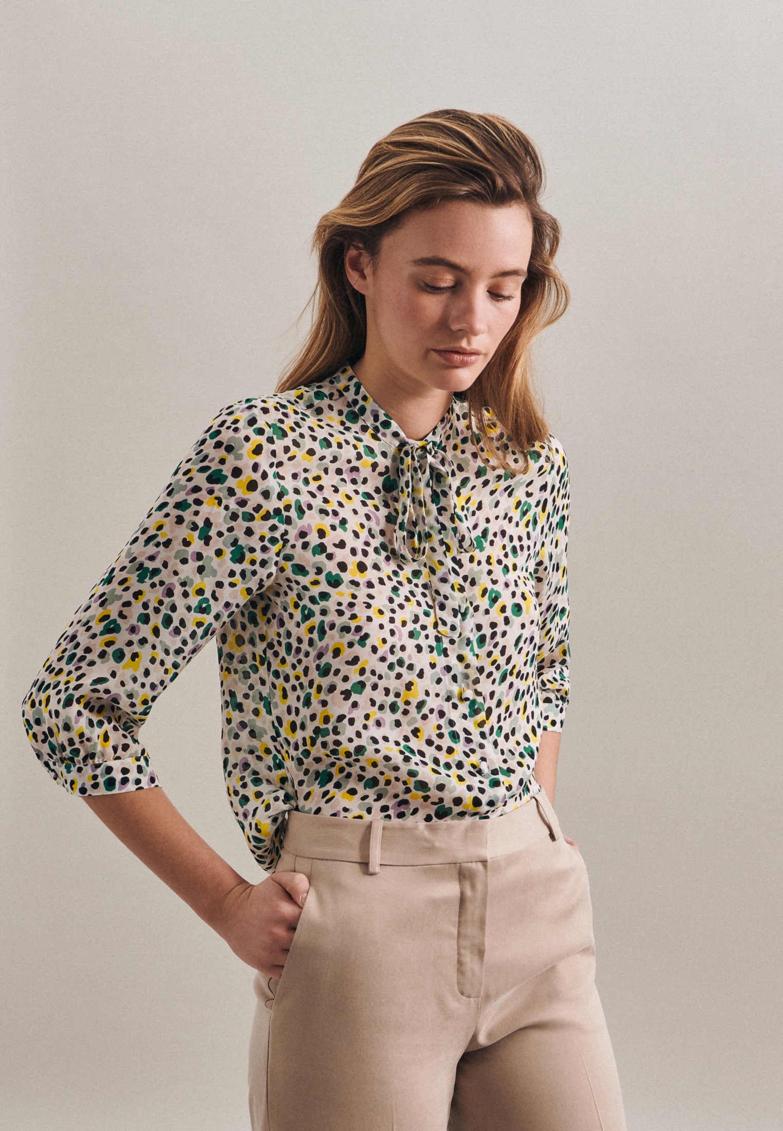 Image of seidensticker Klassische Bluse »Schwarze Rose«, 3/4-Arm Schluppe Druck bei Ackermann Versand Schweiz