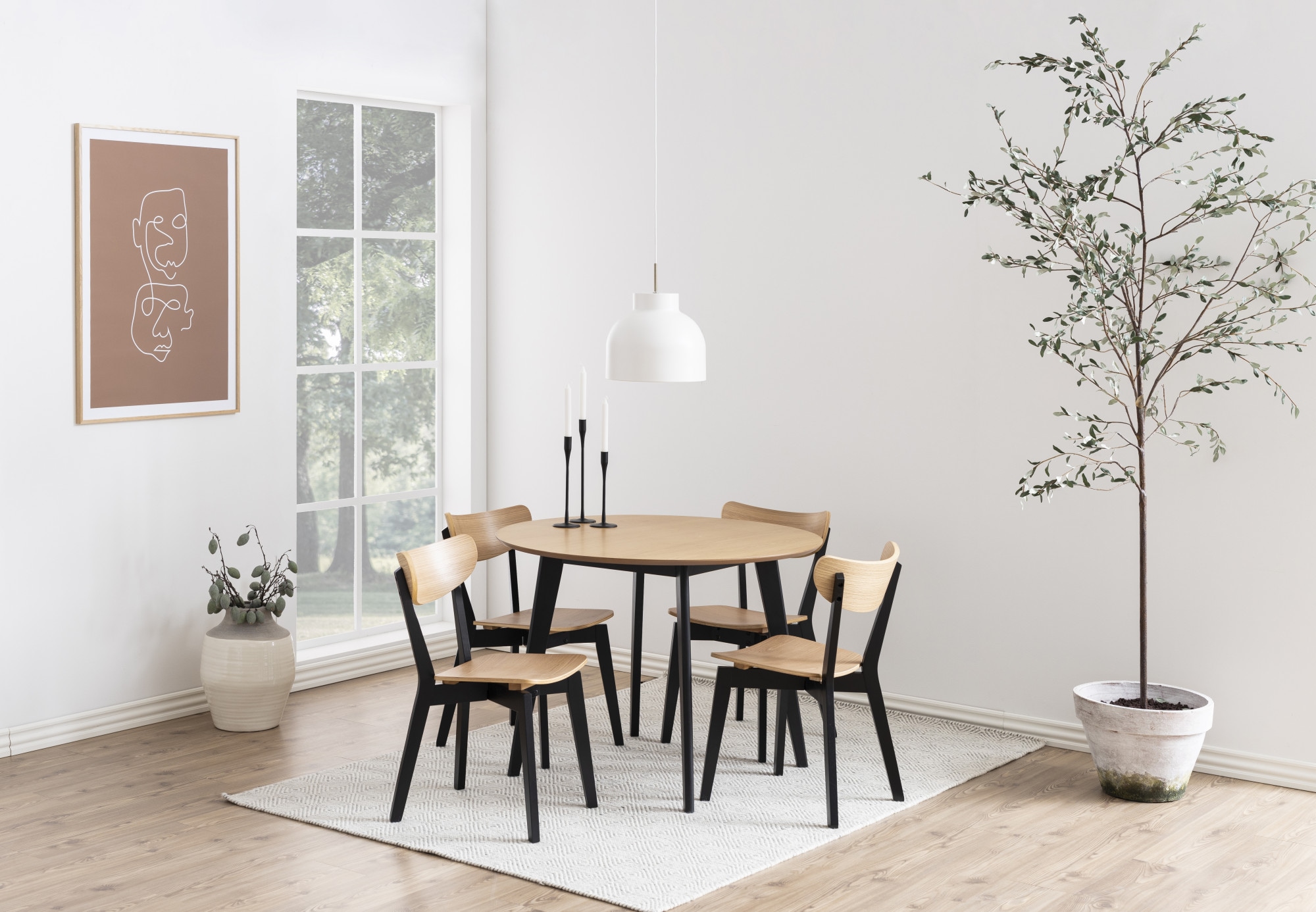 ACTONA GROUP Esstisch »Roxby rund Ø105 – kompakt, robust & pflegeleicht, zeitloses Design« Küchentisch, OTTOs Choice, 1 Stk. tlg. Roxby Esstisch rund, mit Eiche Furnier Ø 105 cm