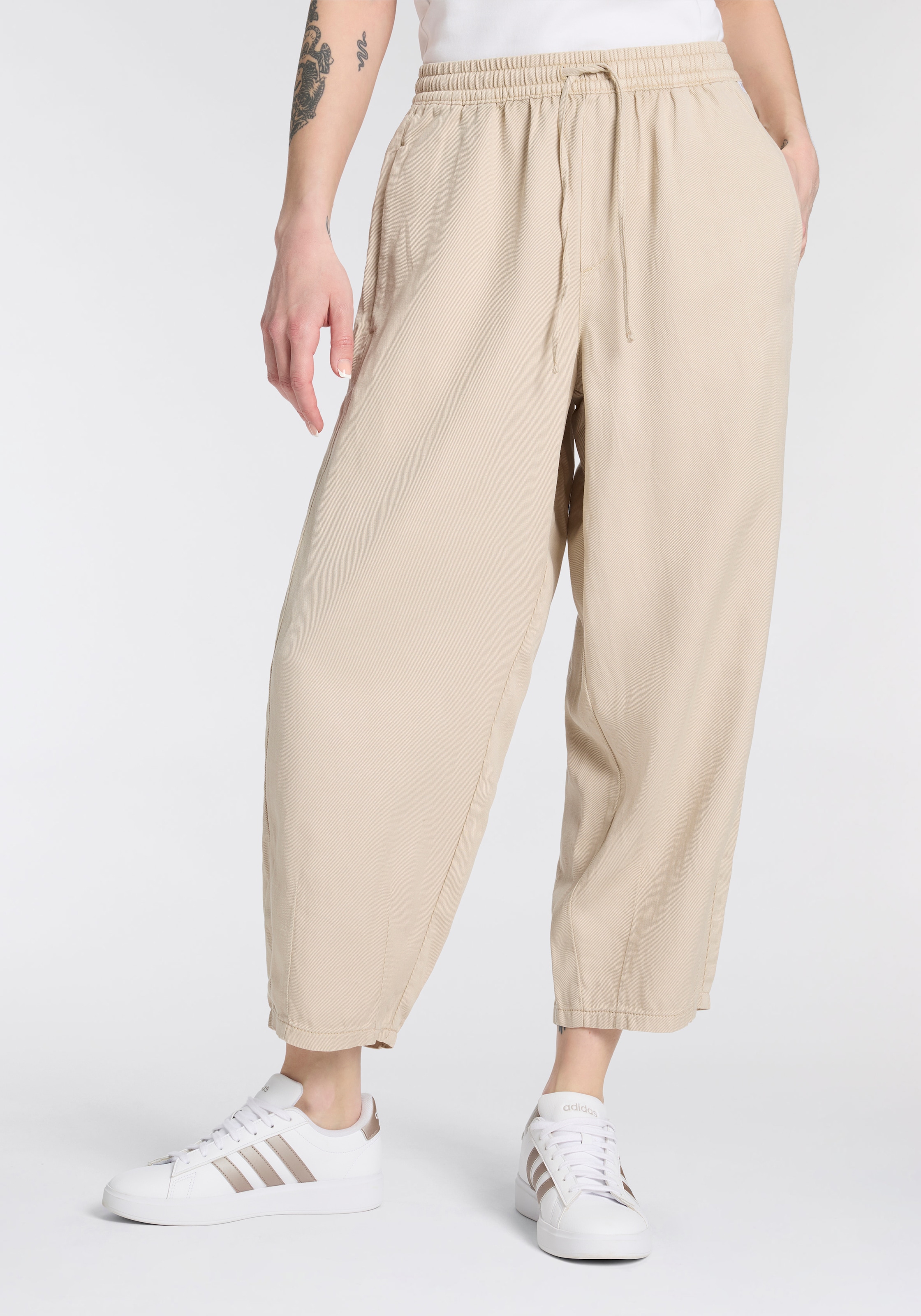 MAC Pantalon en tissu »BAY 2.3 relaxed«  avec ceinture élastique et cordon de serrage
