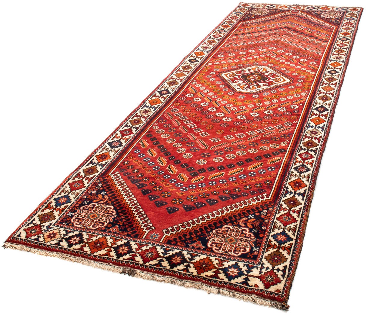 Image of morgenland Orientteppich »Perser - Nomadic - 301 x 104 cm - dunkelrot«, rechteckig, 10 mm Höhe, Wohnzimmer, Handgeknüpft, Einzelstück mit Zertifikat bei Ackermann Versand Schweiz