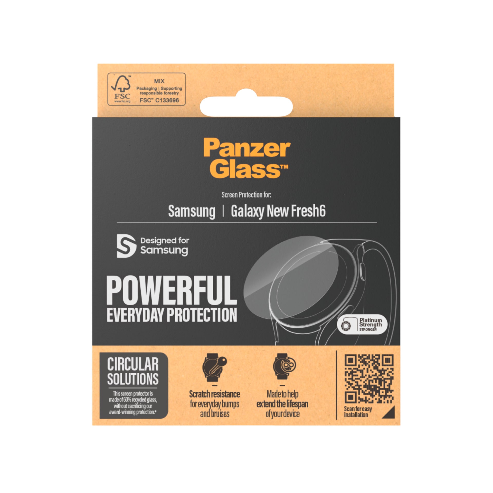 PanzerGlass Displayschutzglas »Ultra-Wide Fit Screen Protection«, für Samsung Galaxy Watch7 44mm, Displayschutzfolie, Schutzfolie, Bildschirmschutz, kratz- & stossfest