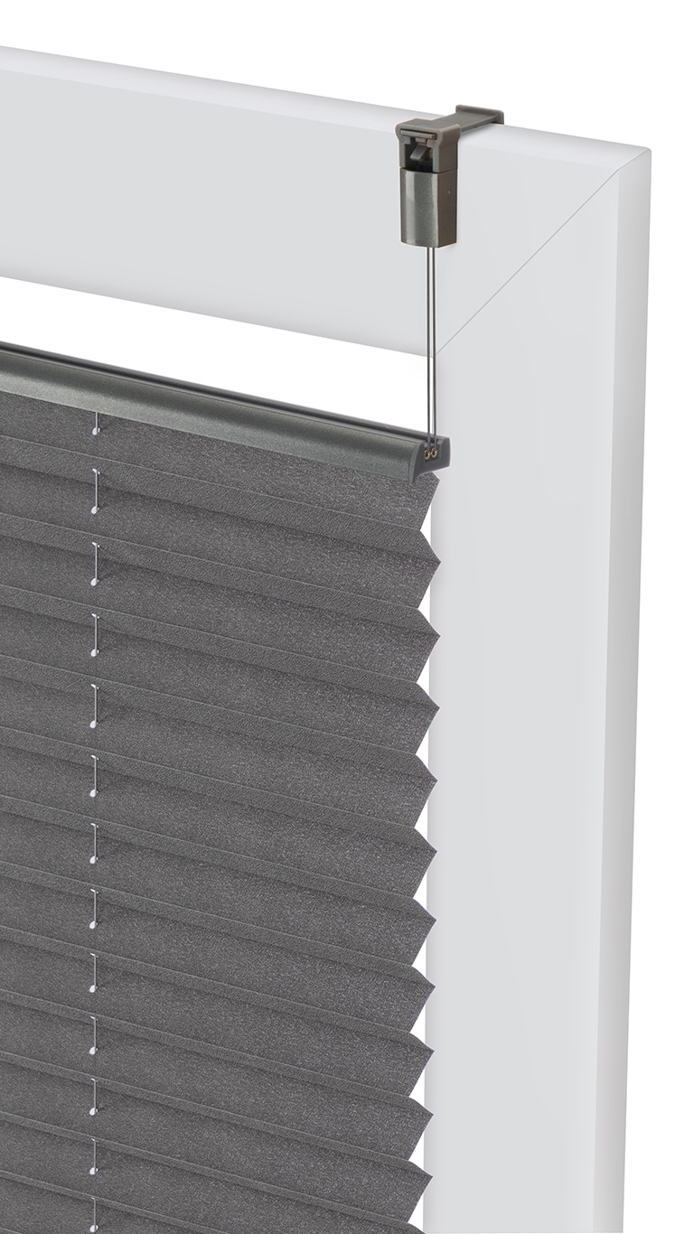 GOODproduct Plissé »LAHOLM UNI« Lichtschutz Aucun perçage requis sous tension Fixmass, Klemmträger in Unifarben passend zum Plissee -NEUHEIT!