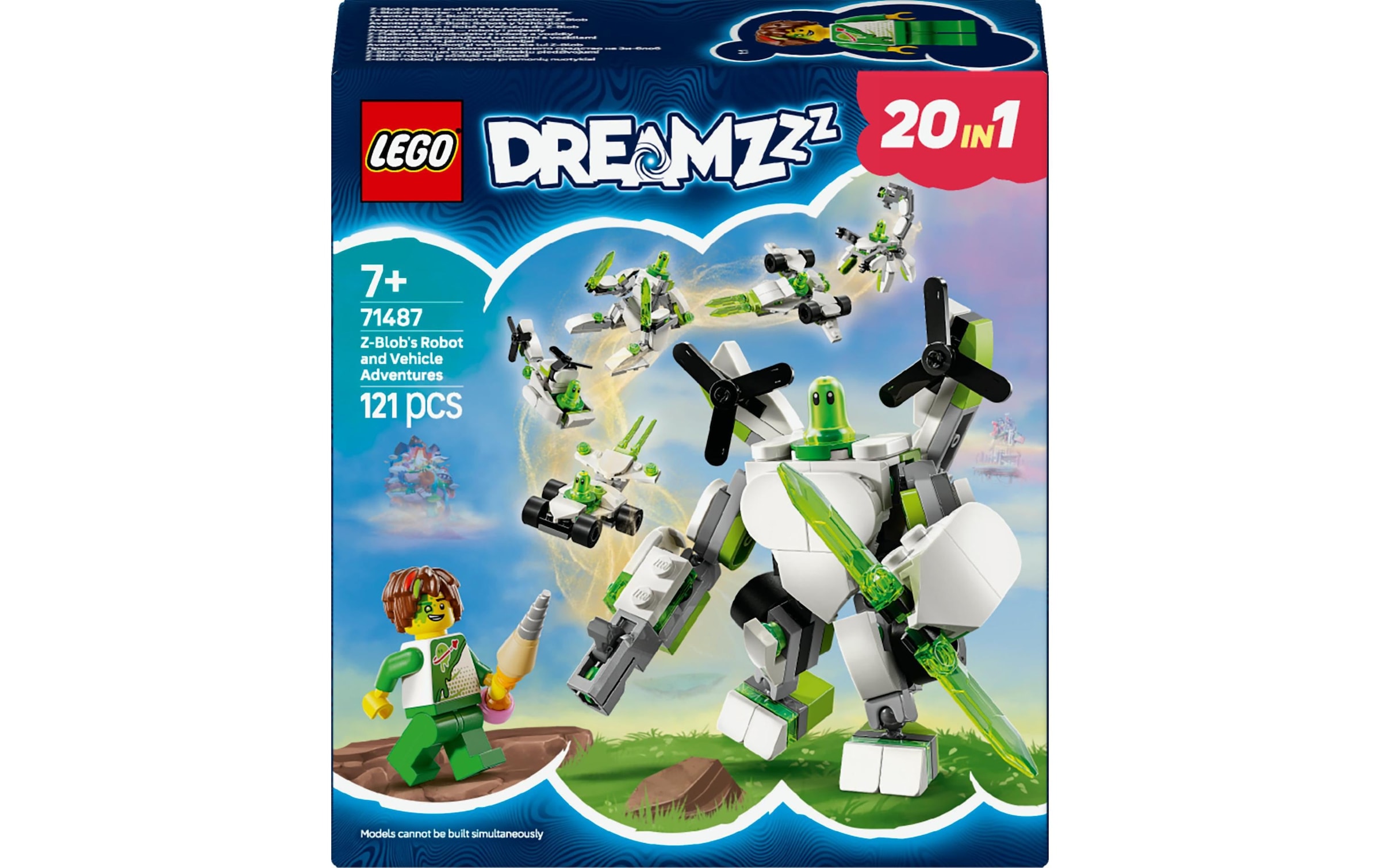 LEGO® Spielbausteine »DreamZzz Z-Blobs Roboter – Fahrzeugabenteuer 71487«, (121 St.)