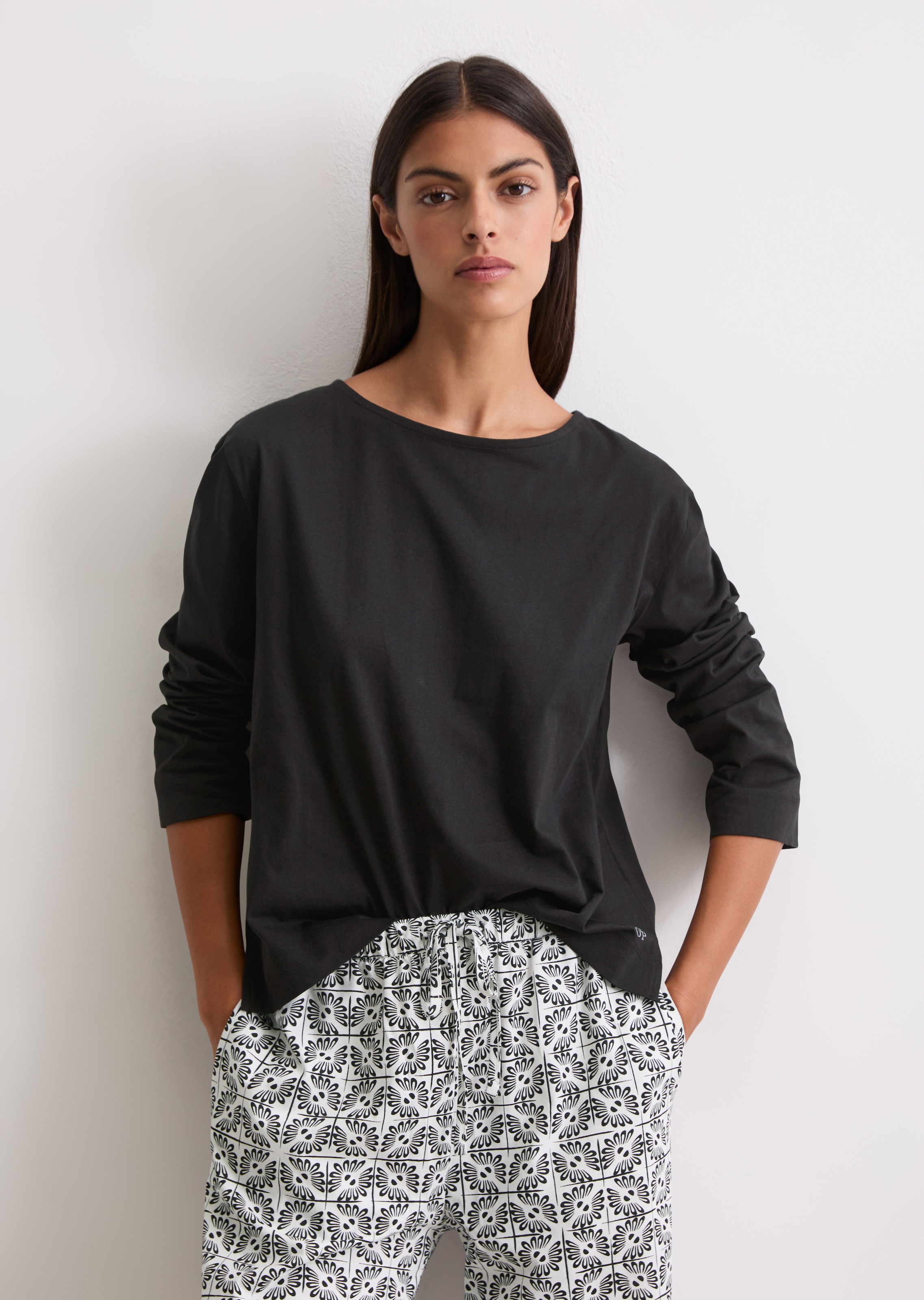 Marc O'Polo Langarmshirt »Mix N Match Cotton Jersey«, Langarm, Baumwolle, atmungsaktiv, weich