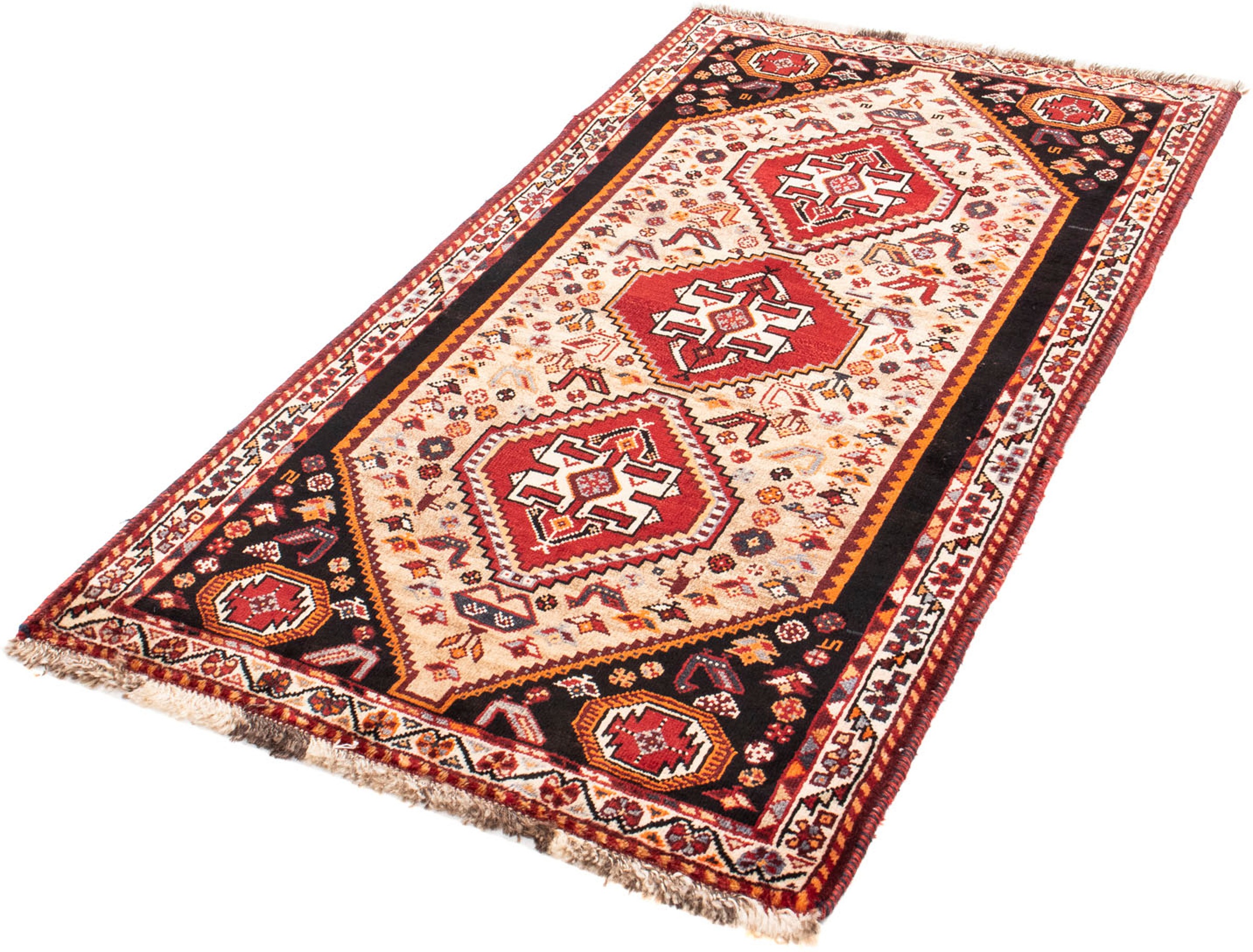 Image of morgenland Orientteppich »Perser - Nomadic - 160 x 85 cm - beige«, rechteckig, 10 mm Höhe, Wohnzimmer, Handgeknüpft, Einzelstück mit Zertifikat bei Ackermann Versand Schweiz