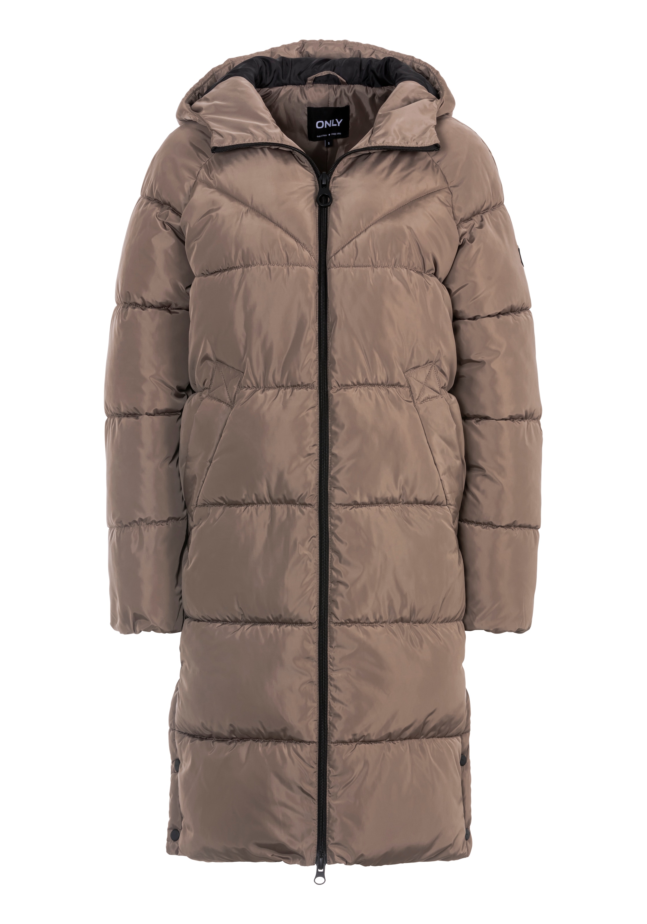 ONLY Steppmantel »ONLAMAND LONG PUFFER COAT CS OTW«, mit Kapuze und praktischem 2-Wege Reissverschluss