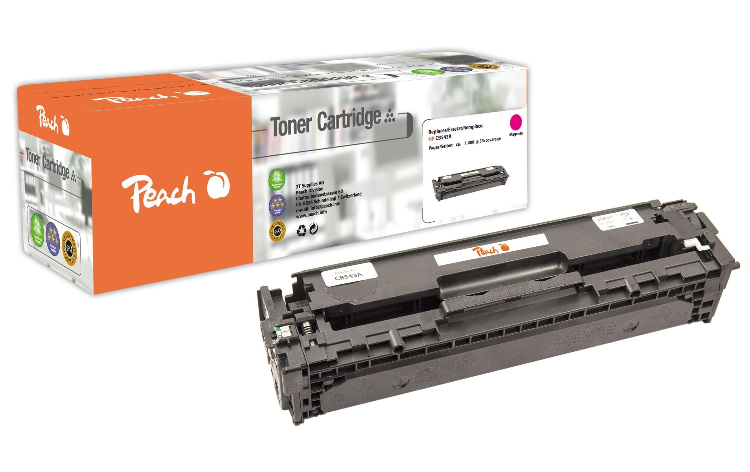 Image of Peach Tonerpatrone "HP Nr. 125A (CB543A) Magenta"