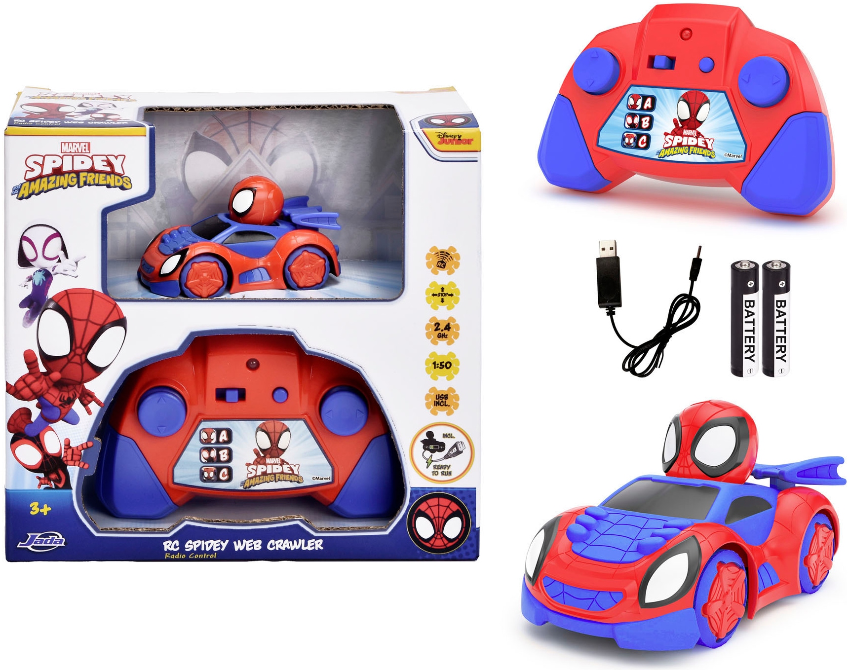 Image of Dickie Toys RC-Auto "RC Spidey Web-Crawler 1:50"