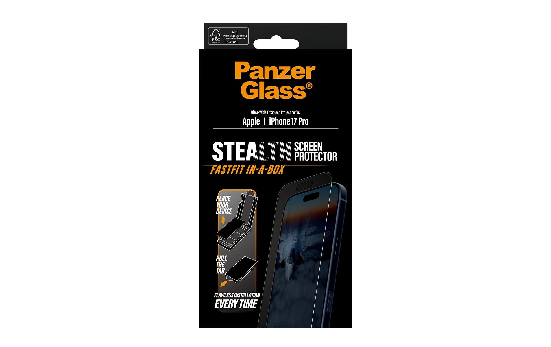 PanzerGlass Displayschutzfolie »Stealth Ultra Wide Fit iPhone 17 Pro« für iPhone 17 Pro