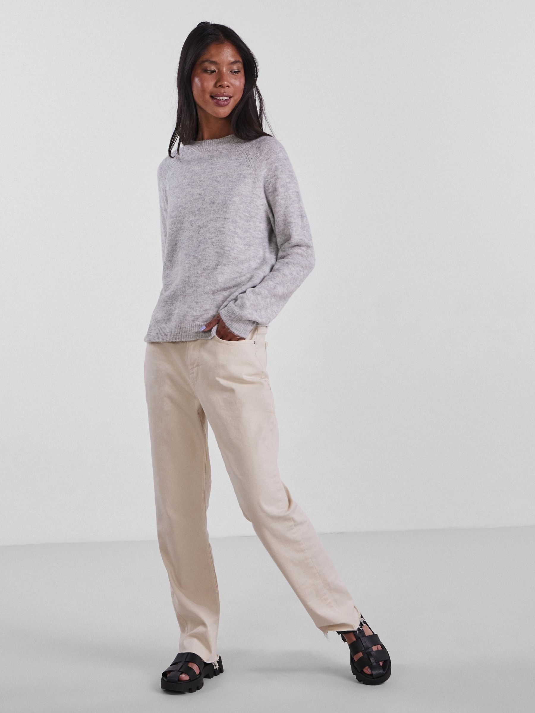 pieces Strickpullover »PCJULIANA LS O-NECK KNIT NOOS BC«