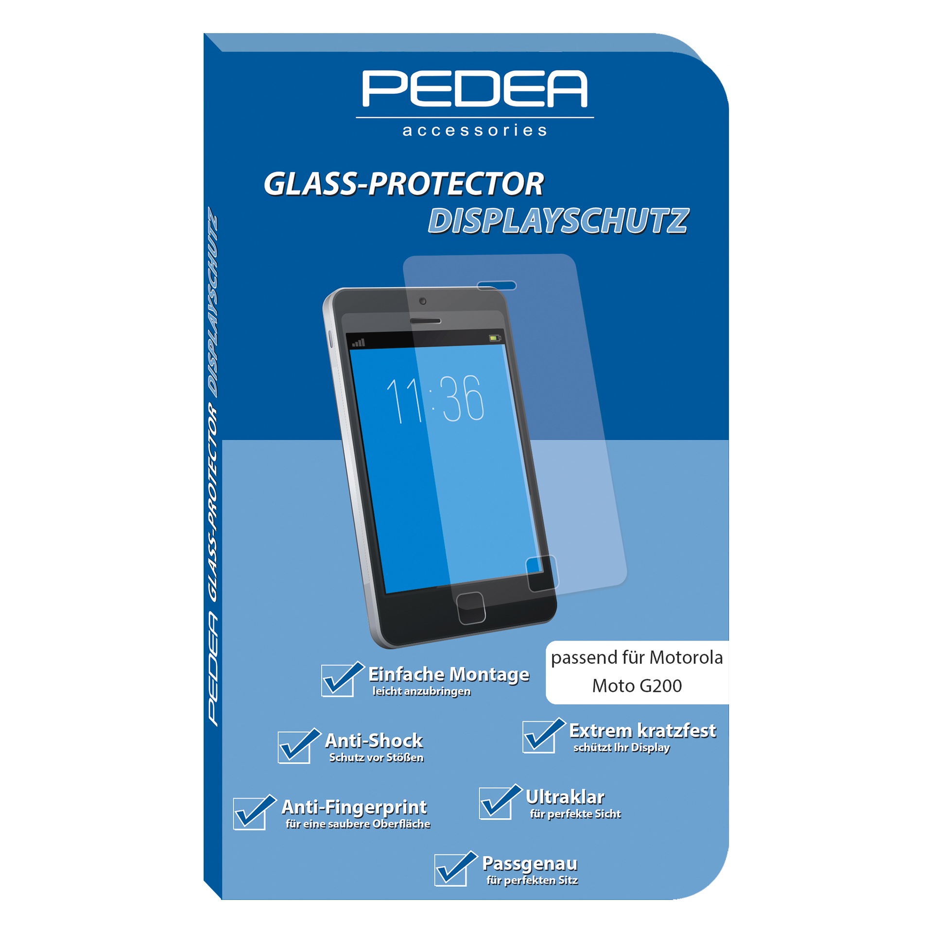Image of PEDEA Displayschutzglas »Display-Schutzglas Motorola Moto G200«, (1 St.) bei Ackermann Versand Schweiz