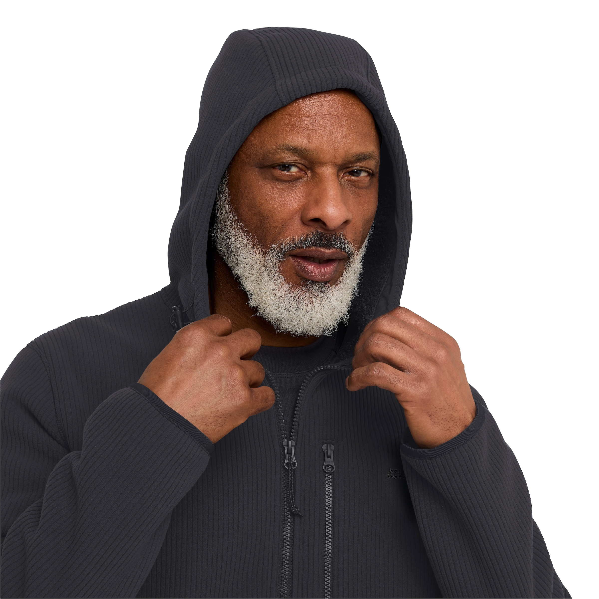 Jack Wolfskin Fleecejacke »LAKE RIDGE HOODED JKT M«, Winddicht, atmungsaktiv, Übergangsjacke