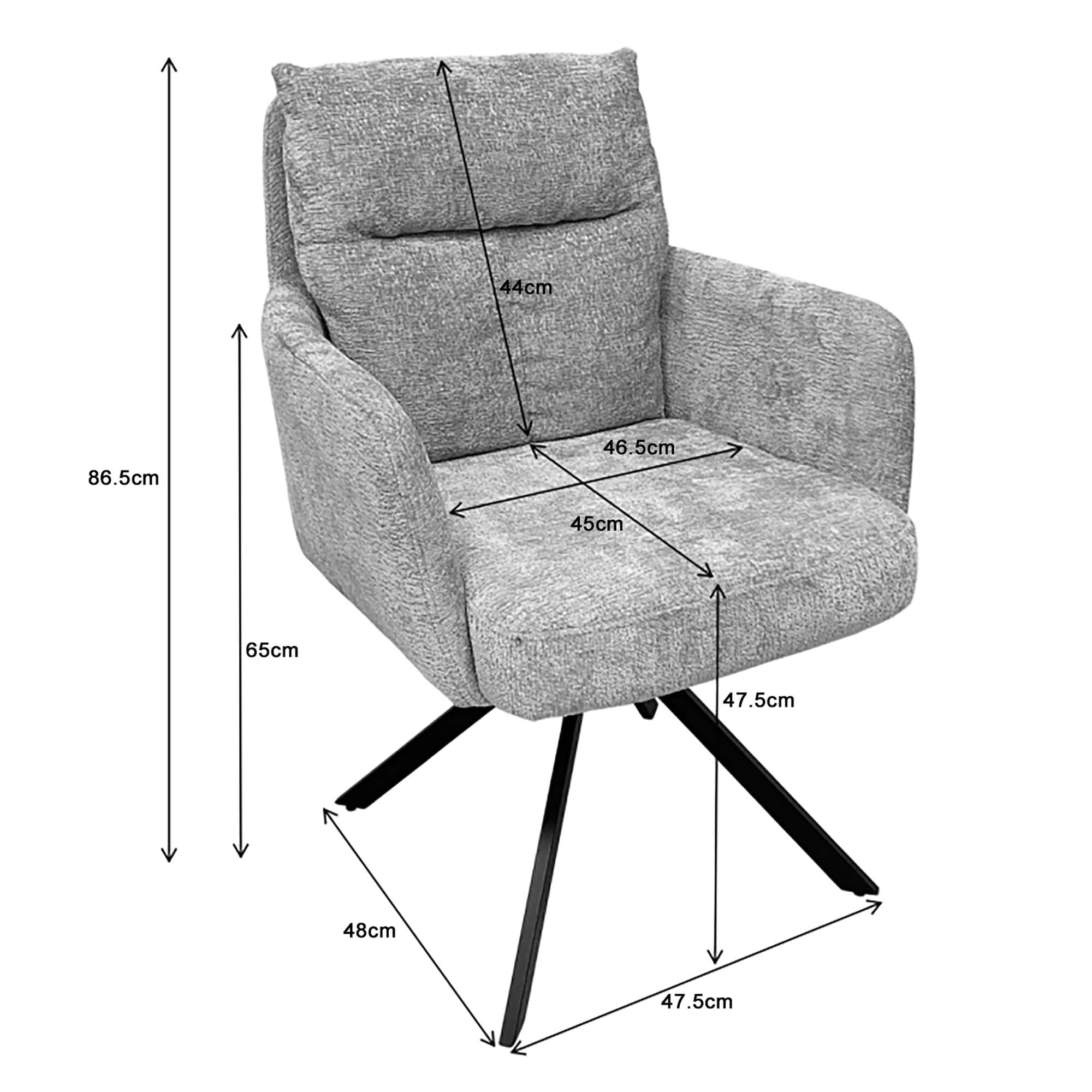 GOODproduct Chaise de salle à manger »Darrin« (Set) 2 cuisSteppung im Polster