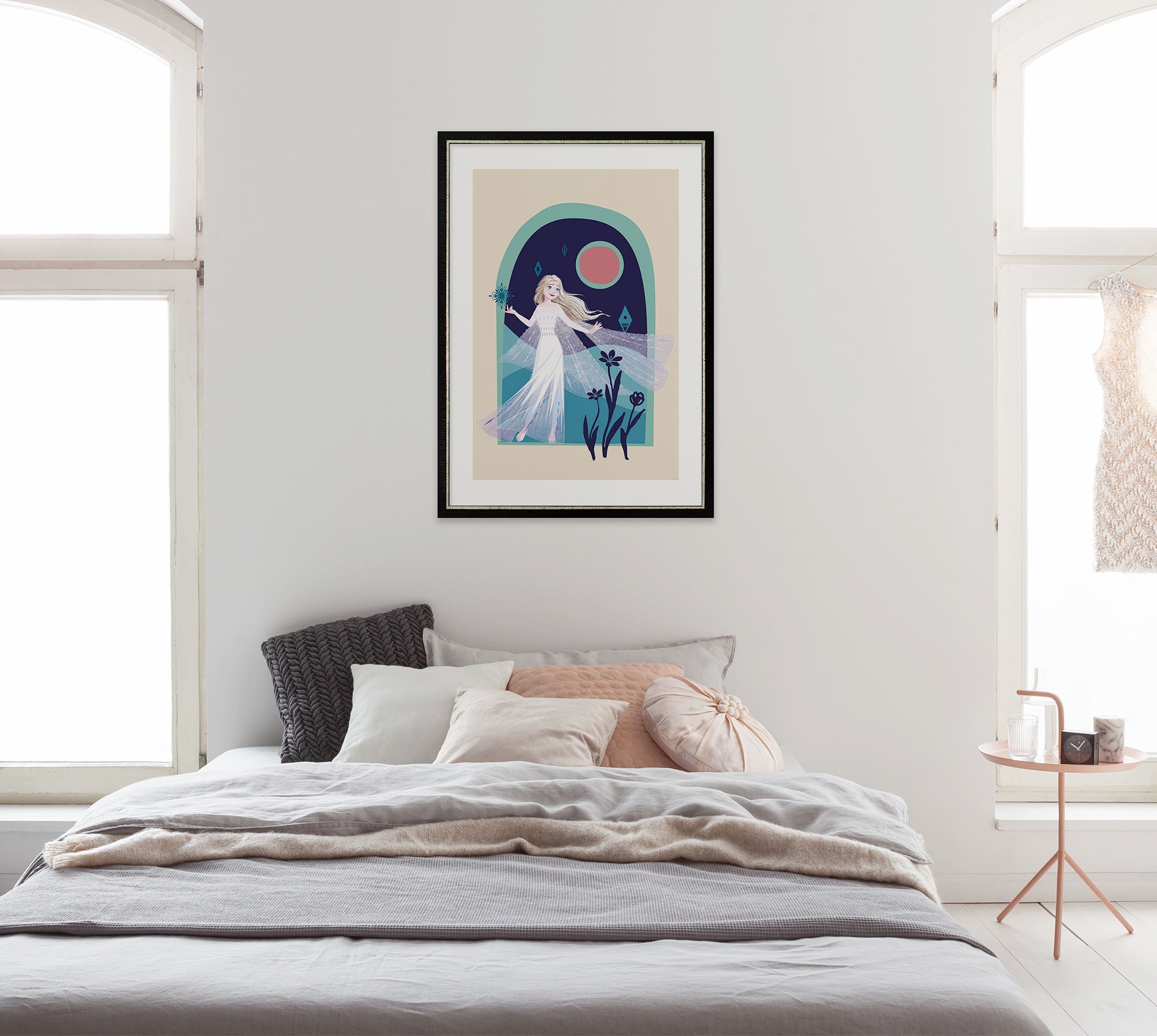 Image of Komar Wandbild "Frozen Nocturnal Stroll" Disney Set, 1 Stk. tlg. 50 x 70 cm (Breite x Höhe) - Kinderzimmer, Dekoration