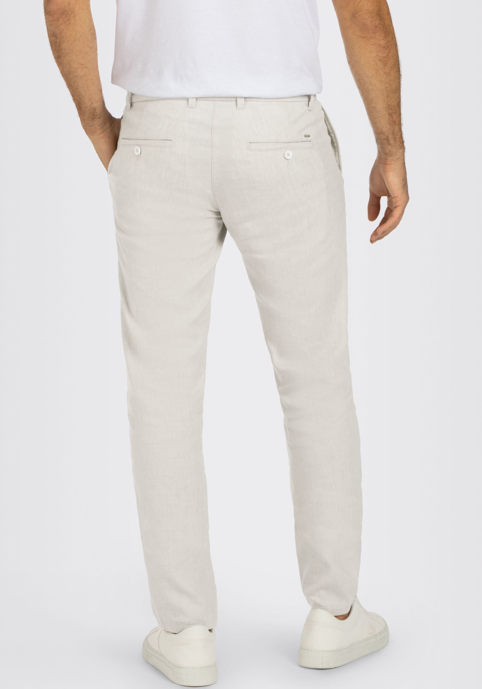 MAC Chinohose »Lennox Sport«  Leinenstruktur