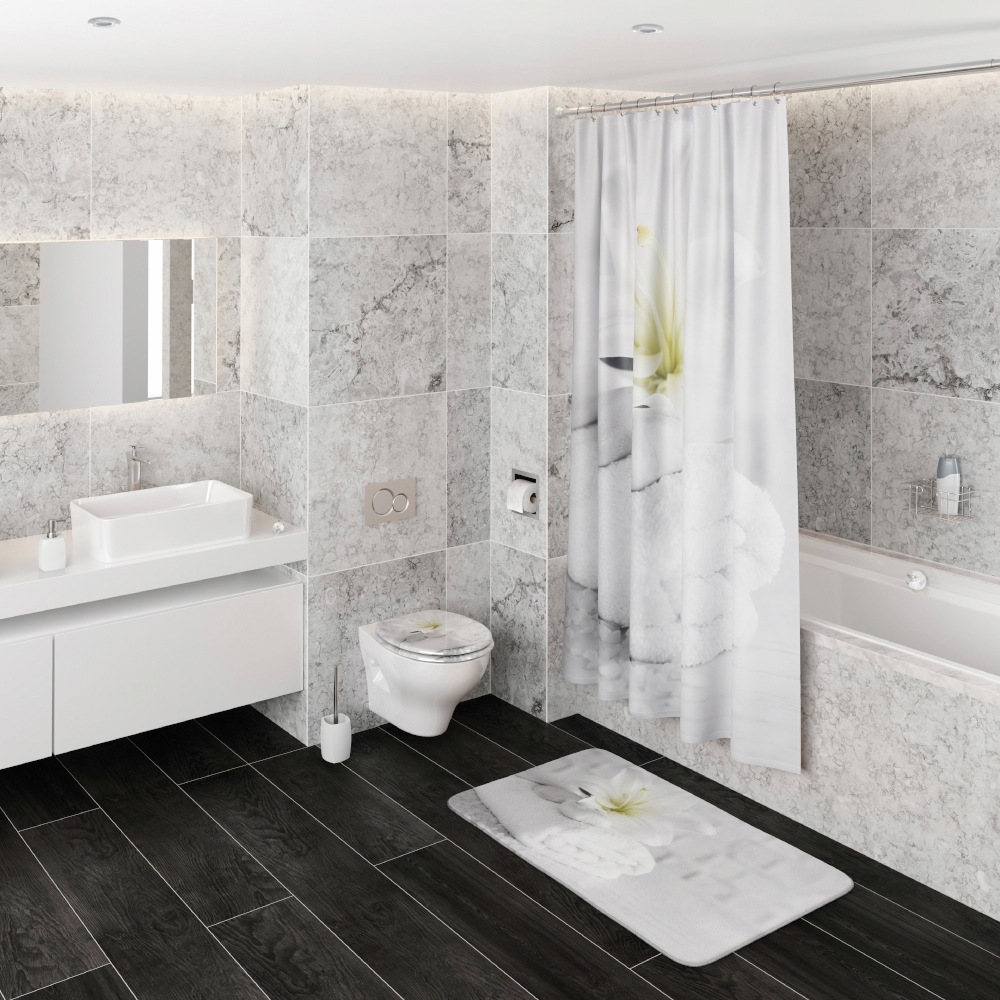 Sanilo Set d'accessoires de salle de bain »Good Feeling« WC-Sitz, Badteppich, Stöpsel, Seifenspender und WC-Bürste