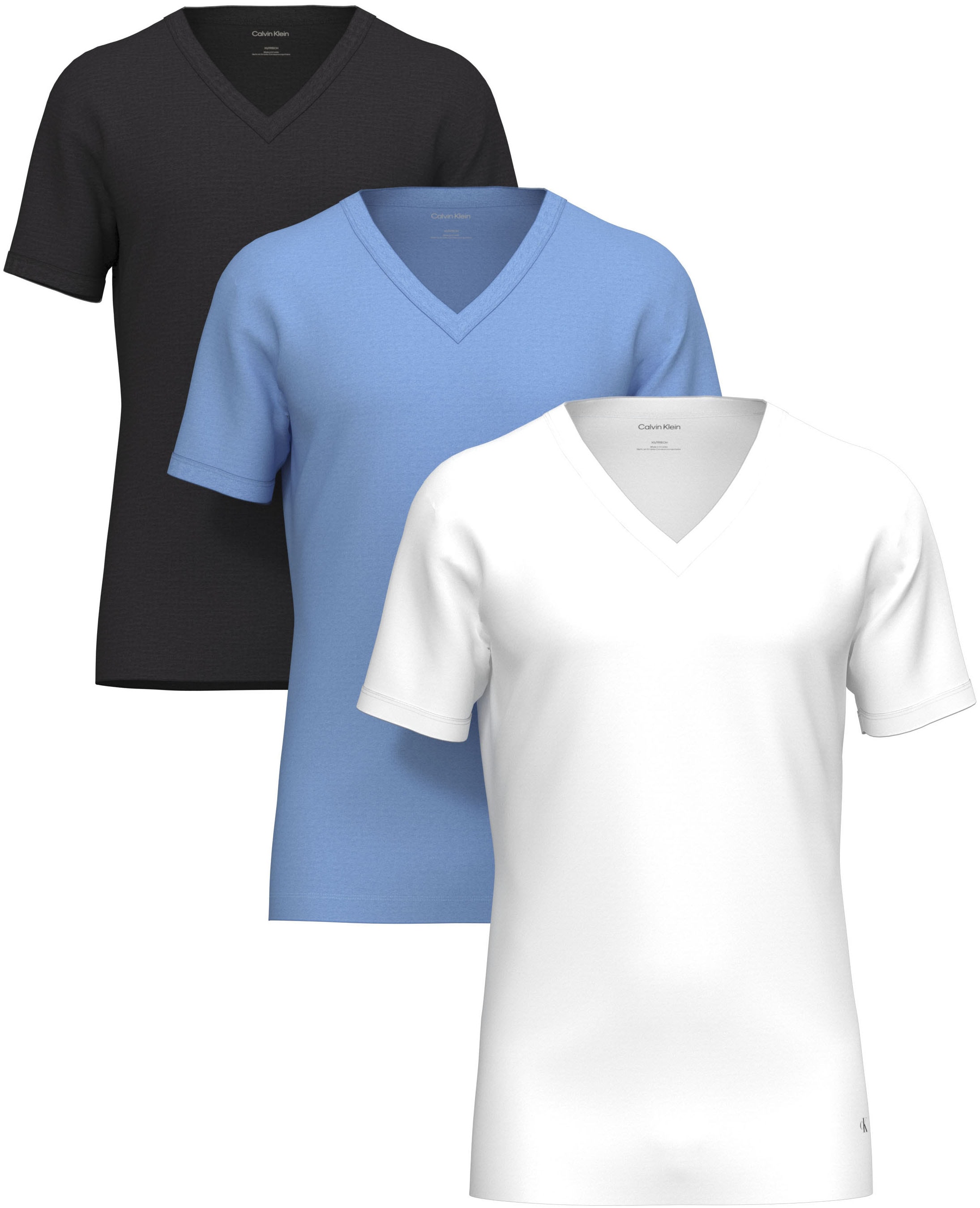 Image of Calvin Klein Underwear T-Shirt "S/S V NECK 3PK" Packung, 3er-Pack, 3 mit Logo am Saum