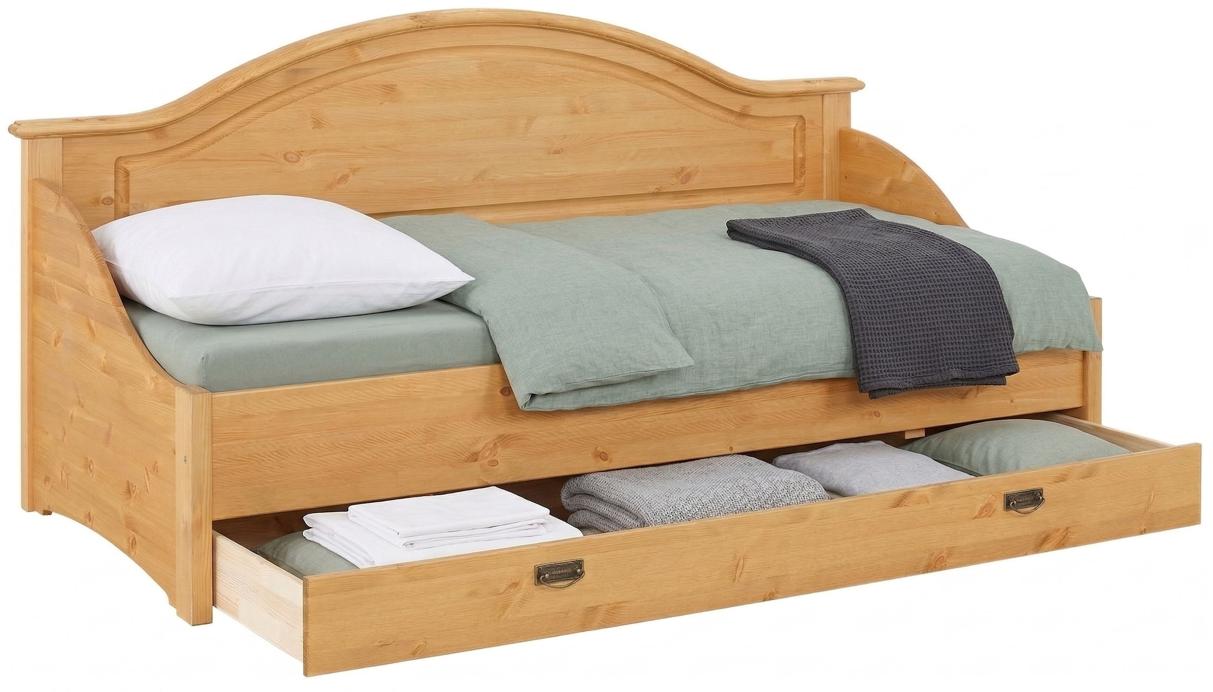 GOODproduct Daybett »Konrad« stabile Konstruktion aus massiver Kiefer, mit Rollrost