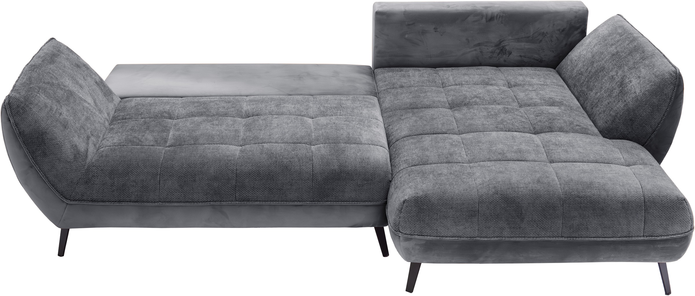 exxpo - sofa fashion Canapé d'angle »Midway Easy-Lift-Bettfunktion, 15cm bodenfrei, bequem, Breite 282cm« inkl. Bettfunktion und praktischem Bettkasten, L-Form