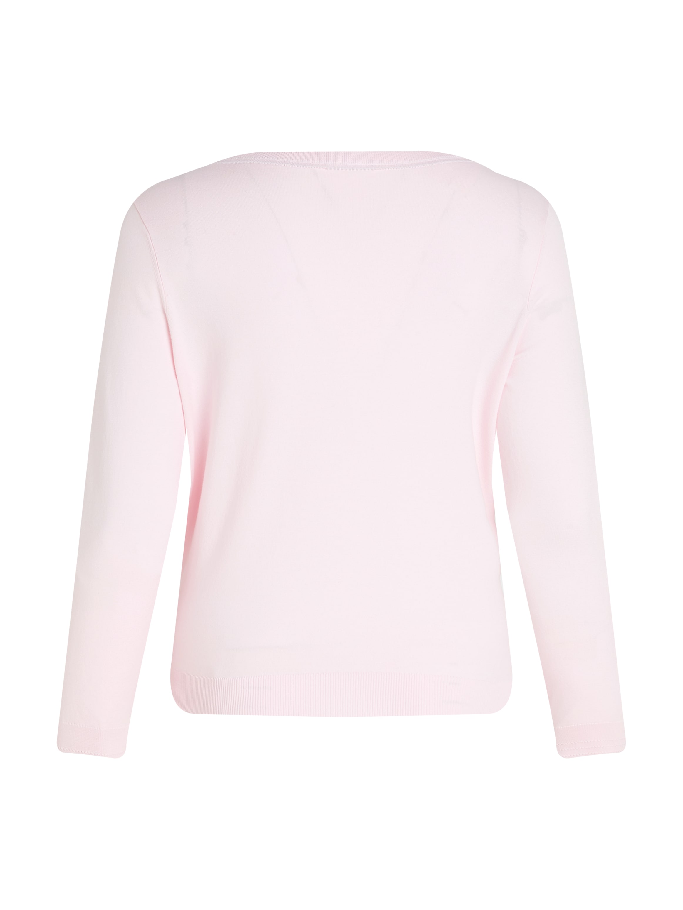 Tommy Hilfiger Curve Strickpullover »CRV CO JERSEY STITCH LS B-NK SWT«, in Grossen Grössen, Logostickerei