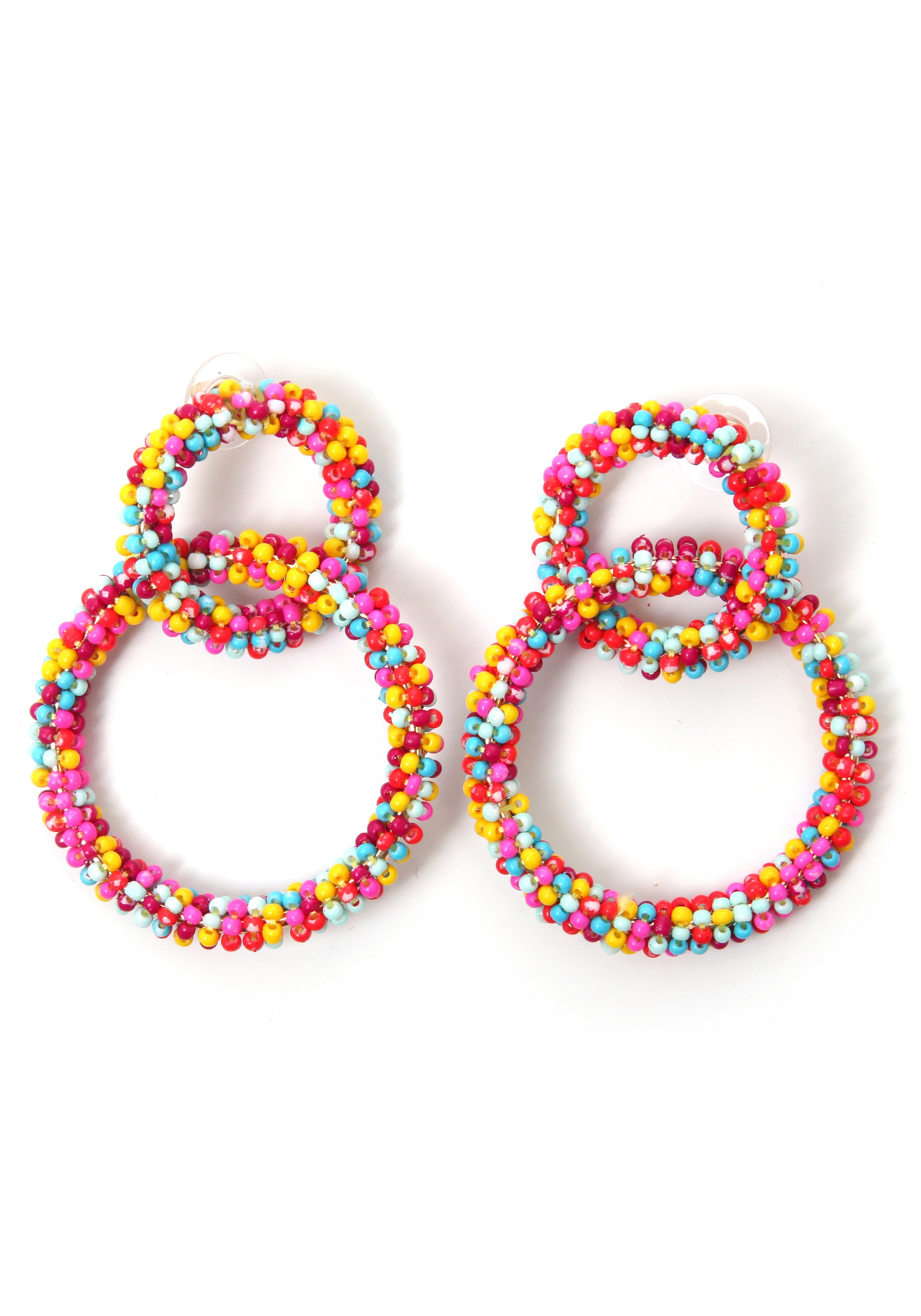 Image of J.Jayz Paar Ohrstecker »Kreise, verschlungen, multicolor«, mit Acrylperlen bei Ackermann Versand Schweiz