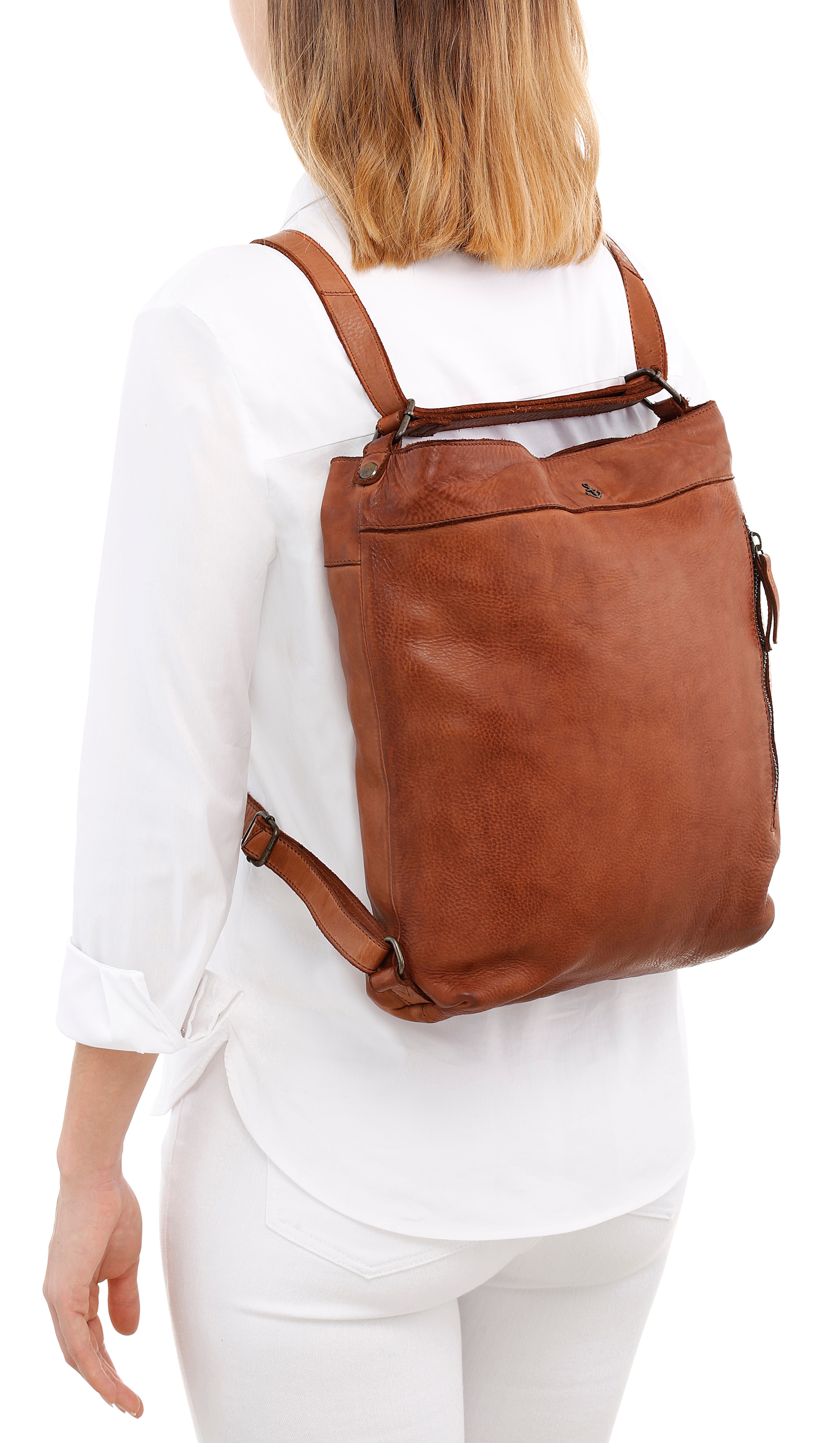 HARBOUR 2nd Cityrucksack »Nora«, aus Leder, auch als Tasche tragbar