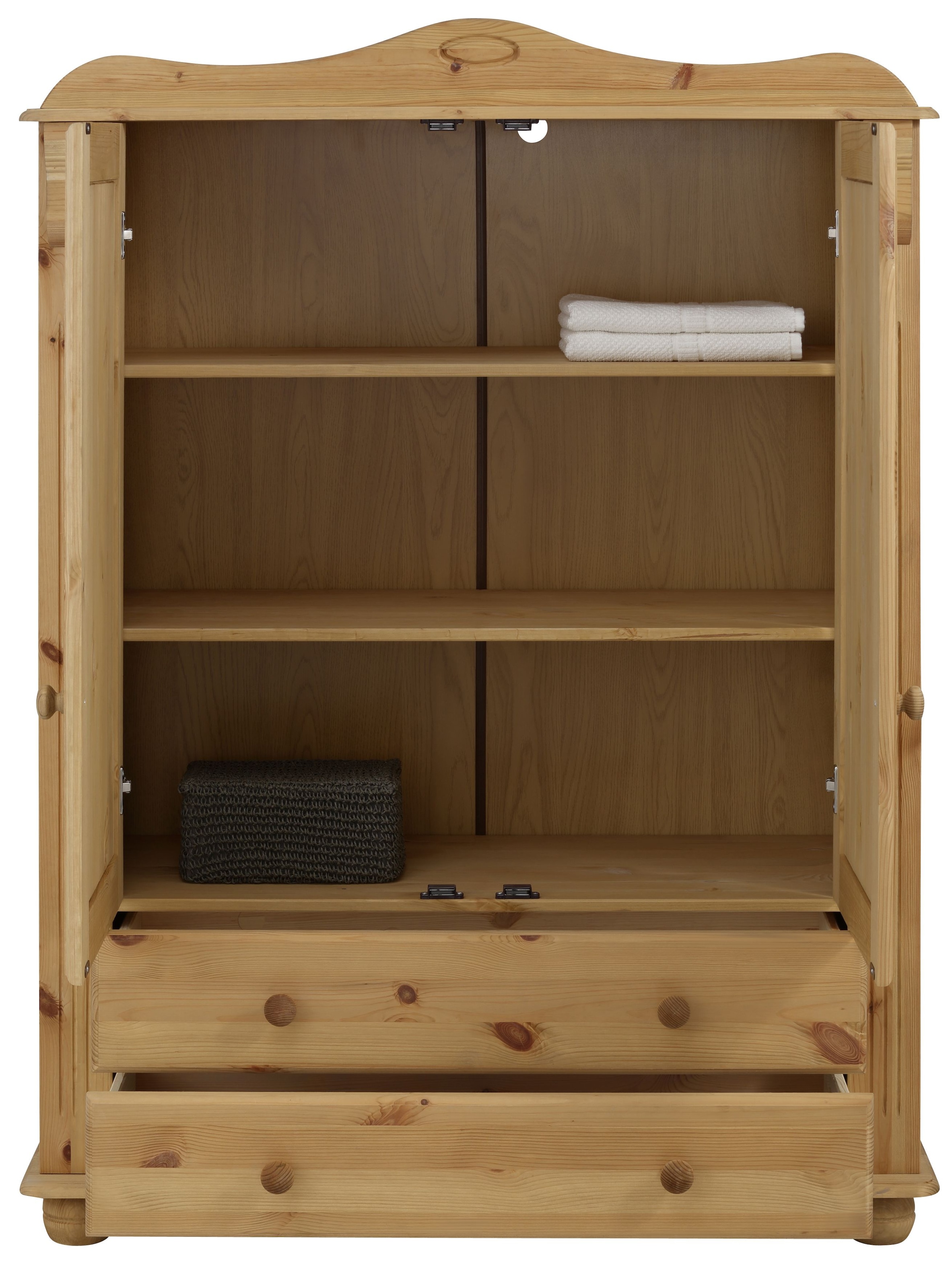 GOODproduct Wäscheschrank »Adele, Mehrzweckschrank« 2 Breiten: 93/130 cm H/T ca. 135/40 cm,  aus massiver Kiefer, 2-oder 3-türig