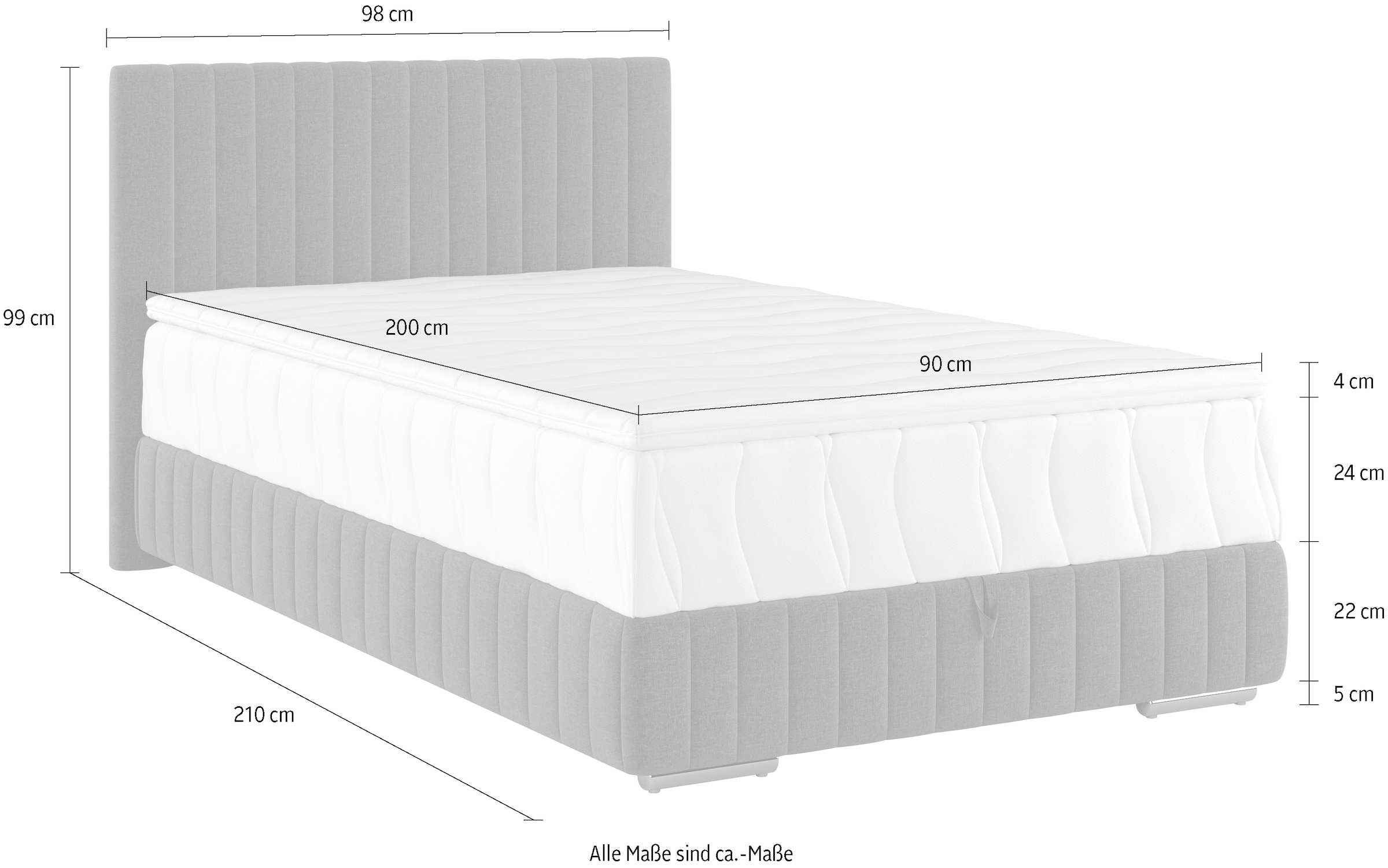 COTTA Lit de boxe »Beetle« inkl. Topper und Bettkasten