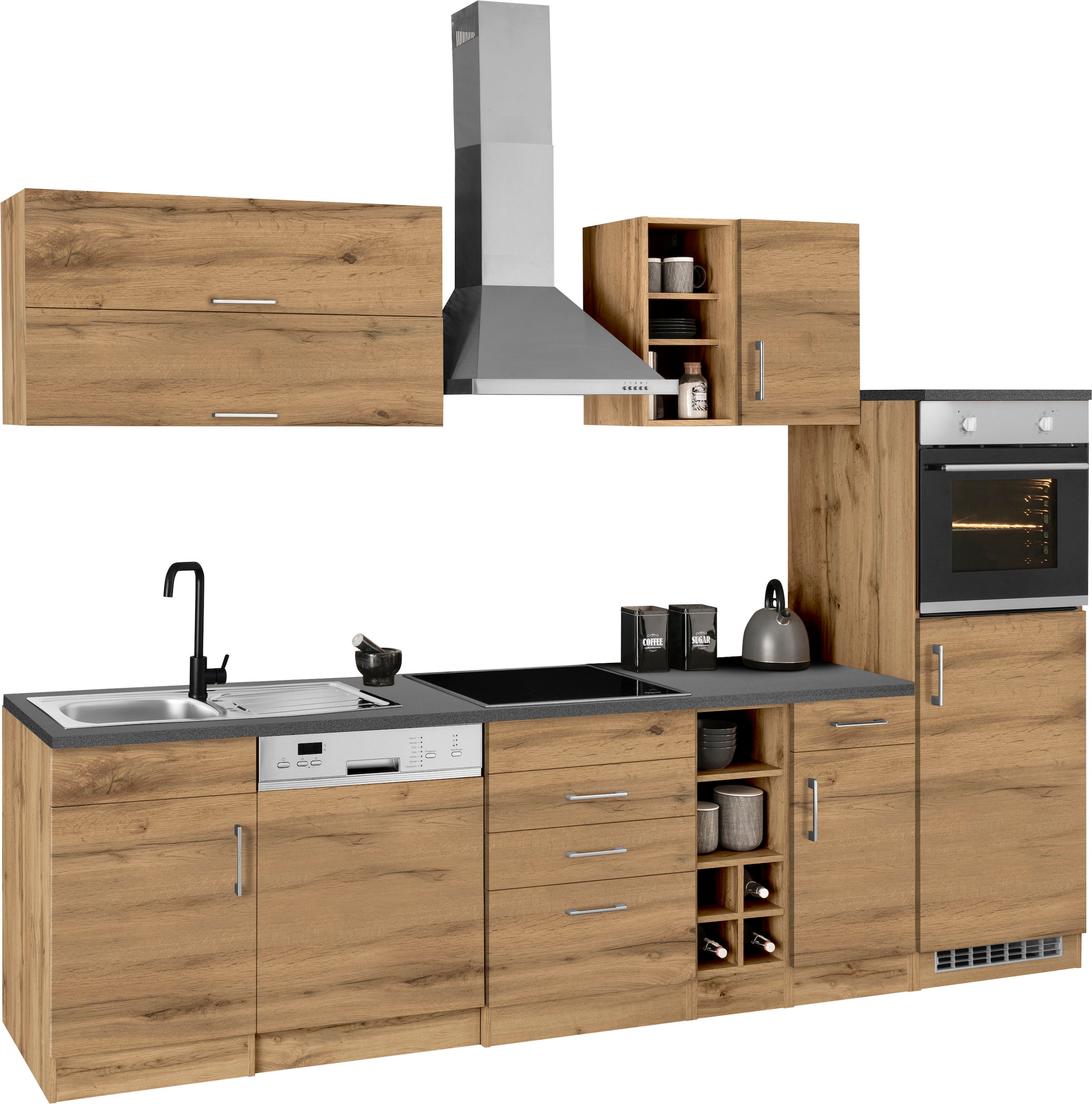 KOCHSTATION Kitchenette »KS-Colmar« sans appareils électriques, largeur 300 cm