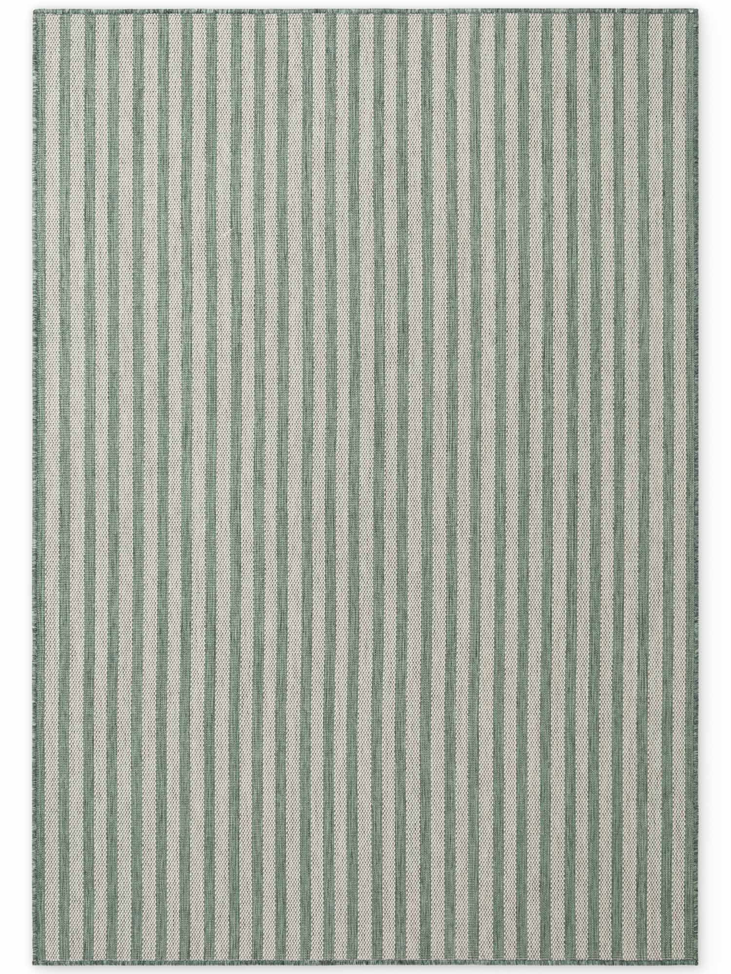Ted Baker Indoor Outdoor Flatweave Linley Rug Striped in Green | Size: 120cm x 170cm