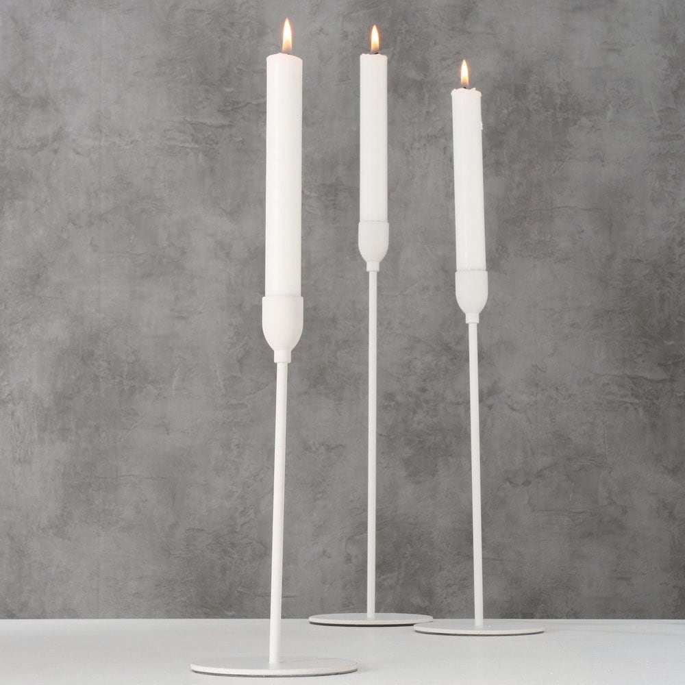 BOLTZE Kerzenhalter »Malte, Weihnachtsdeko«, (Set, 3 St.), aus Eisen, in  unterschiedlichen Höhen, 23 cm, 28 cm und 33 cm à bas prix | Kerzenständer