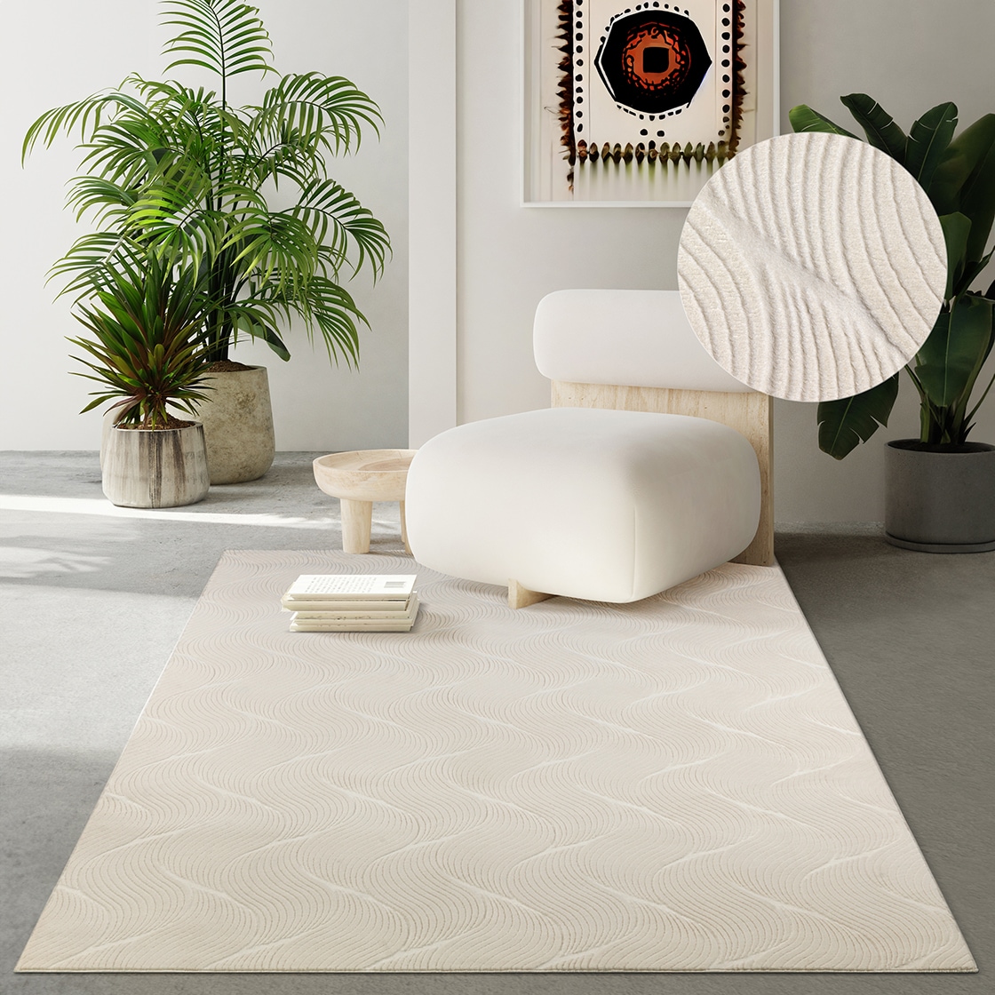 the carpet Tapis »Rio« Rectangulaire 8 mm Höhe tapis de salon doux antidérapant effet 3D