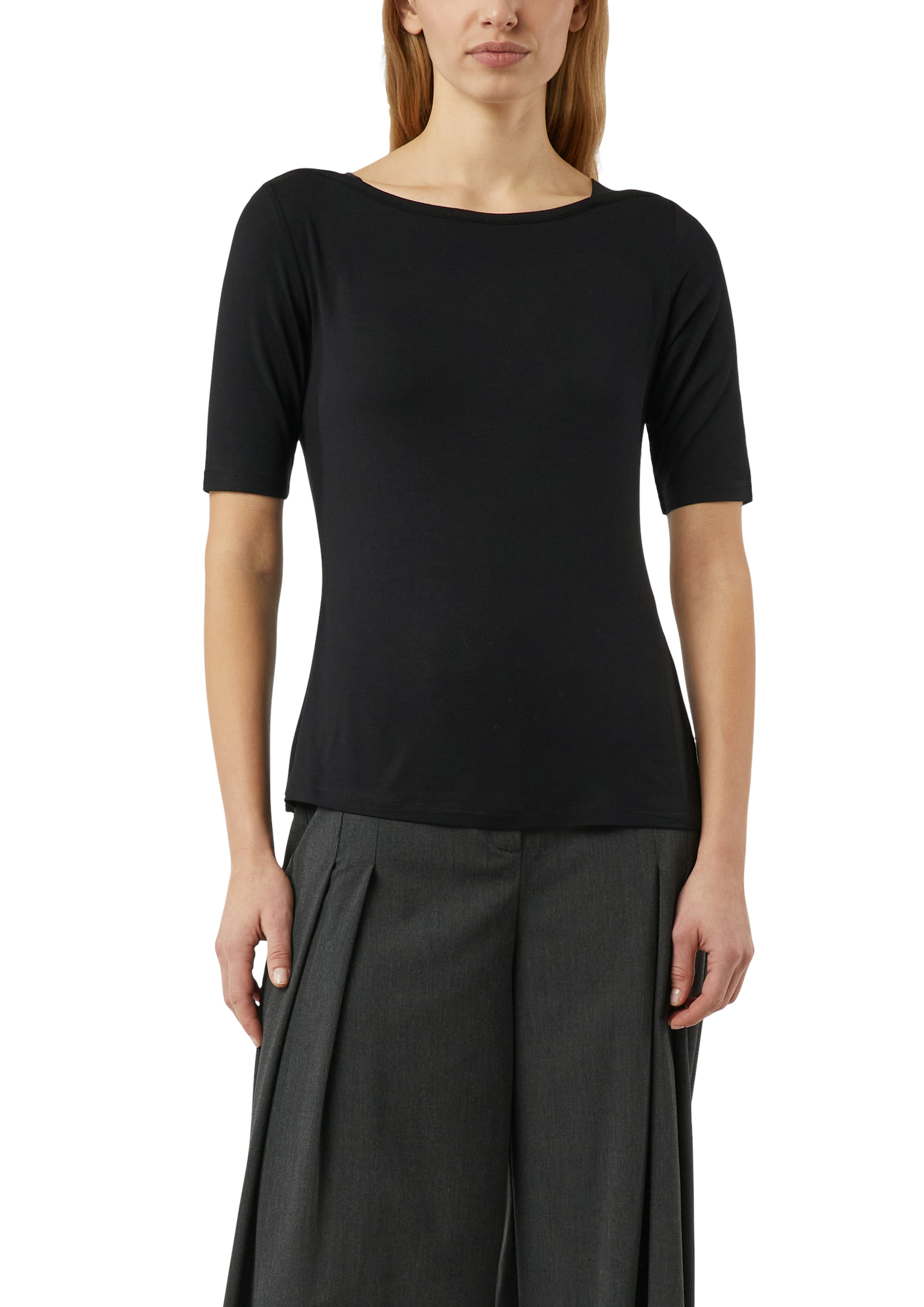 Image of Comma T-Shirt halbarm, mit U-Boot.Ausschnitt