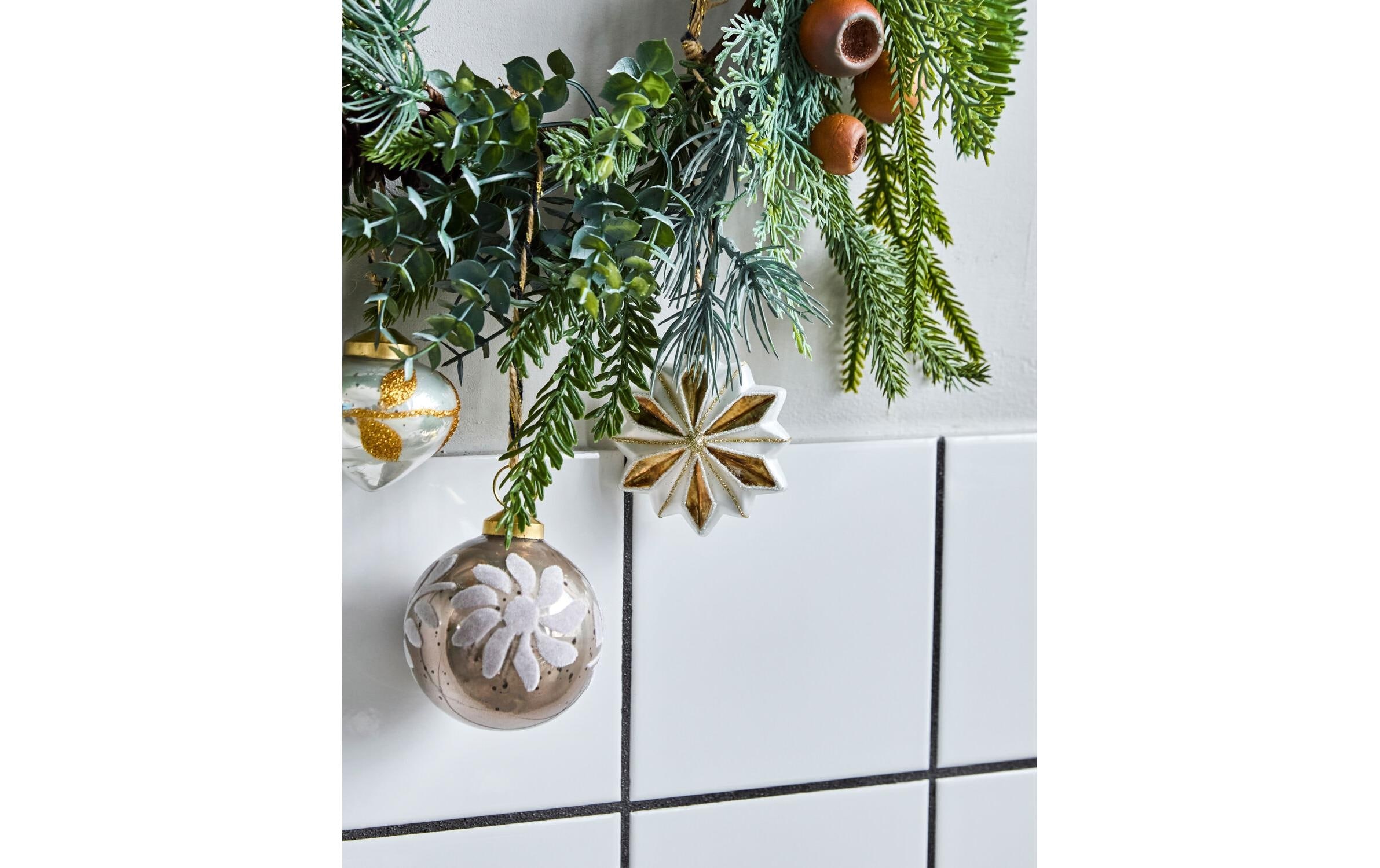 House Doctor Weihnachtsbaumkugel »House Doctor Weihnachtskugel Stella Ø 7.2 cm, 4 Stück«