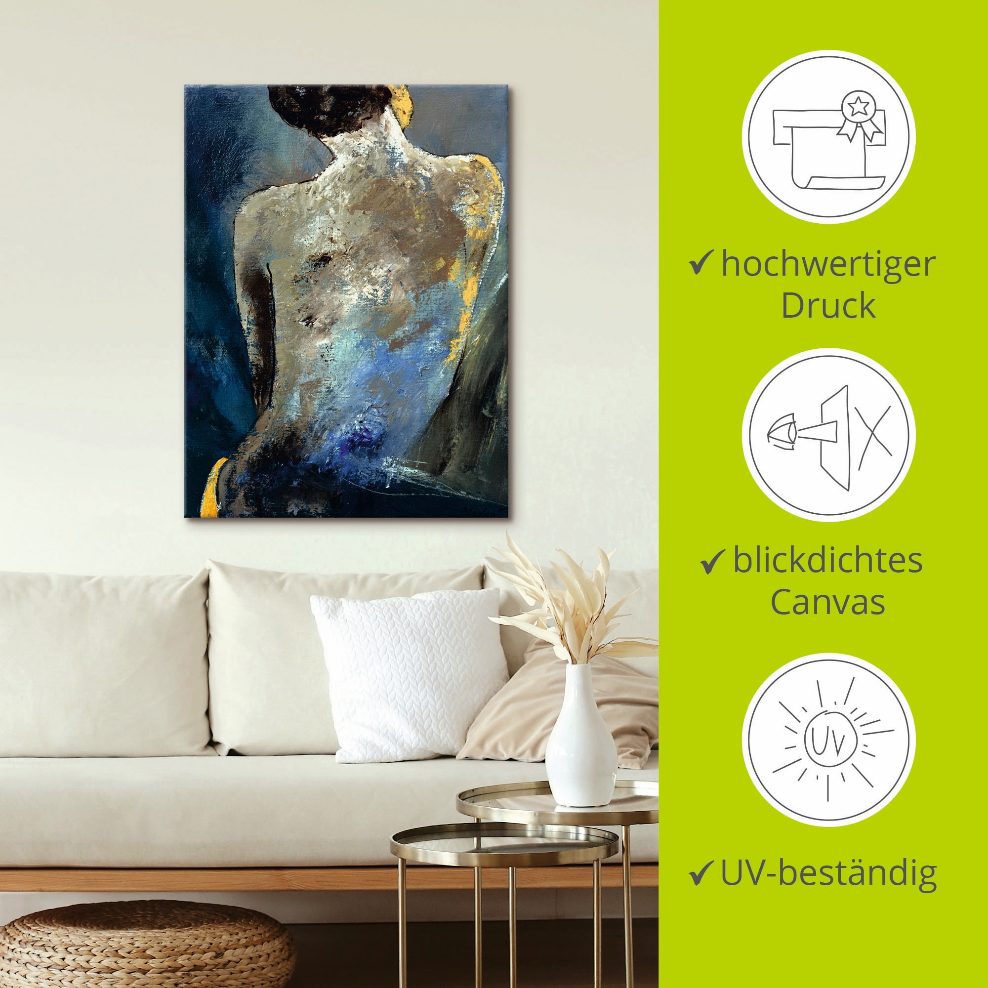 Artland Tableau sur toile »Rücken einer Nackten« 1 cuis tlg. auf Holzrahmen gespannt