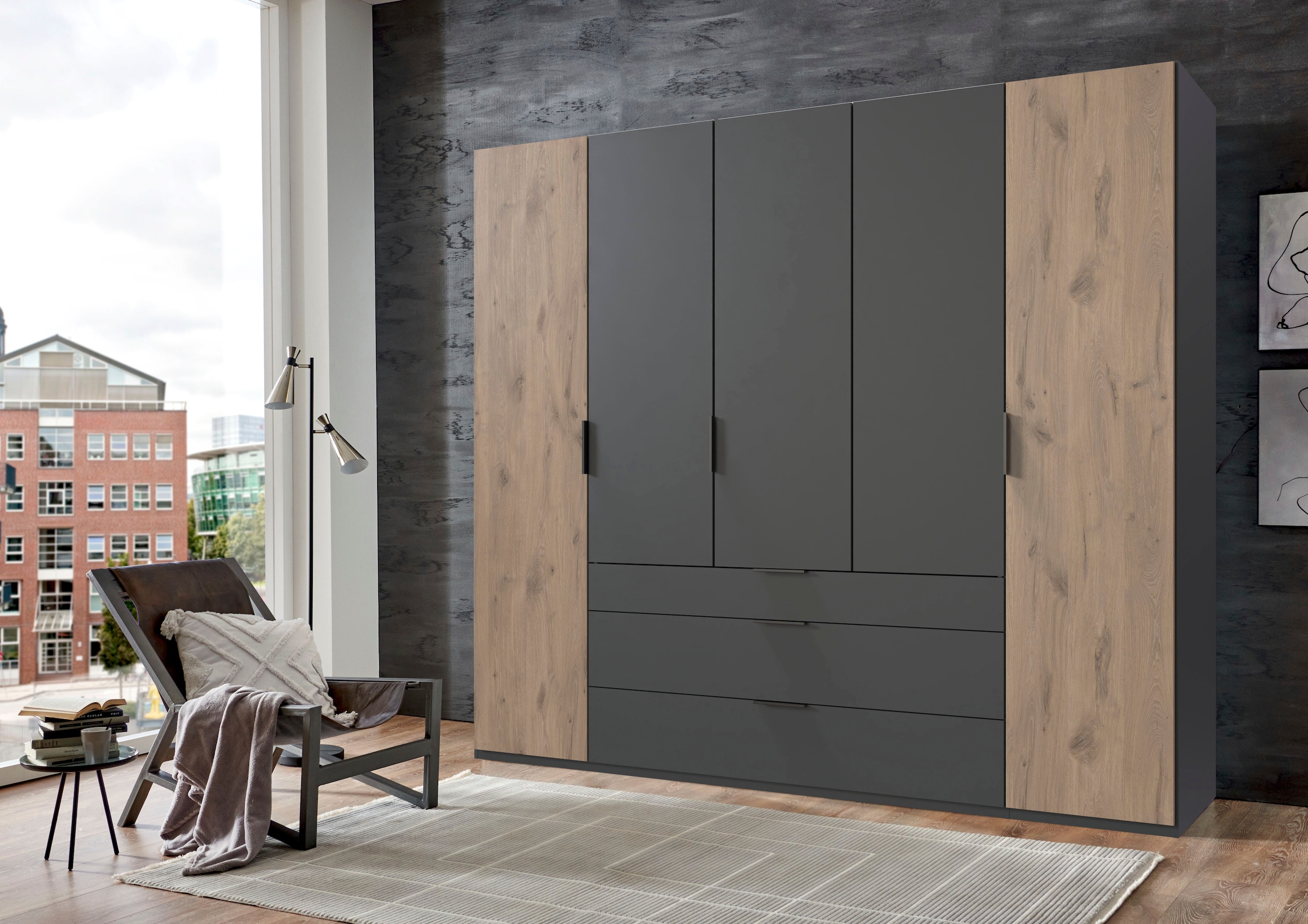 Wimex Drehtürenschrank »Burgos by fresh to go«, mit extra grossen Schubladen