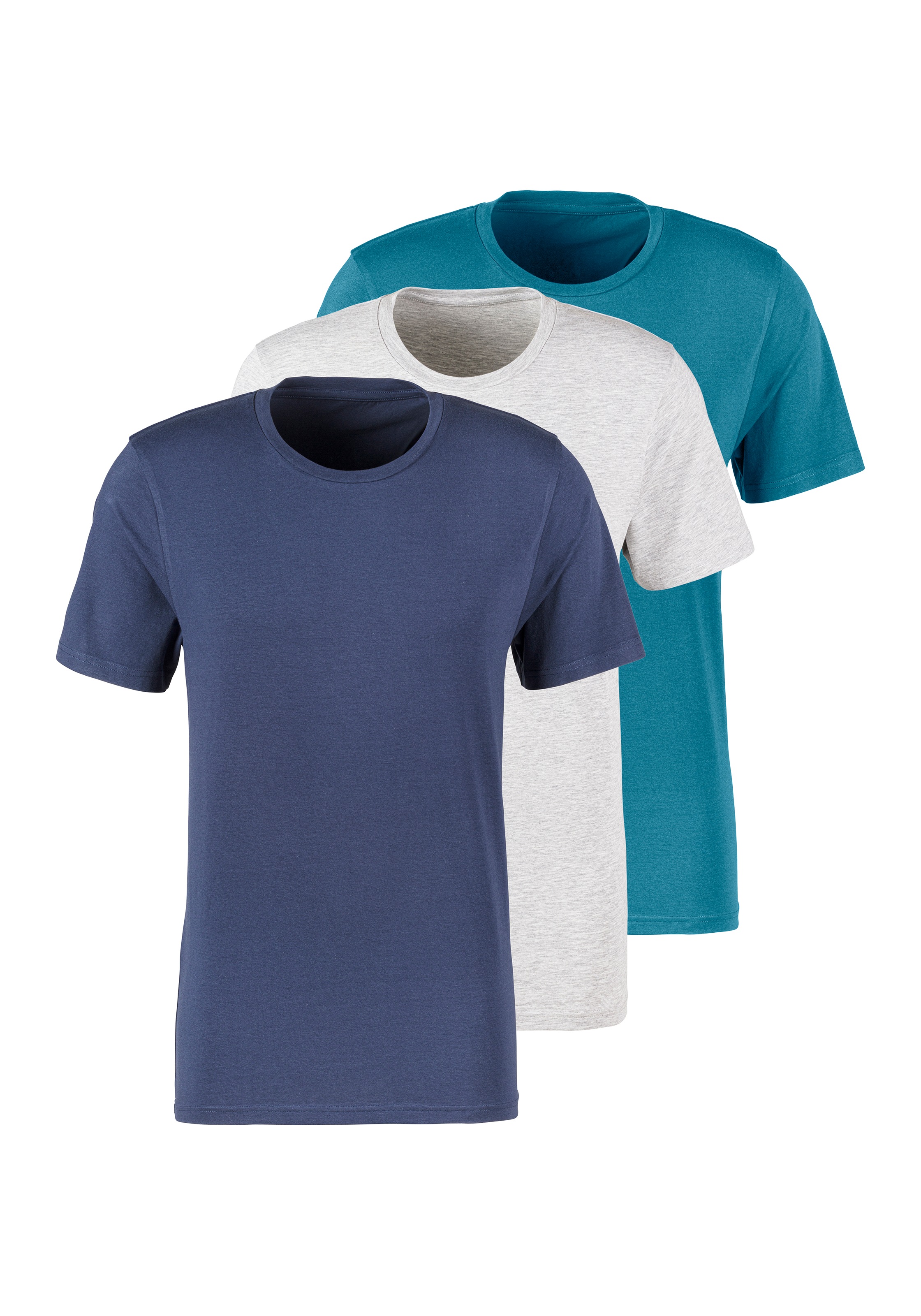 Image of Bruno Banani T-Shirt Packung, 3 Stk. mit Rundhals-Ausschnitt