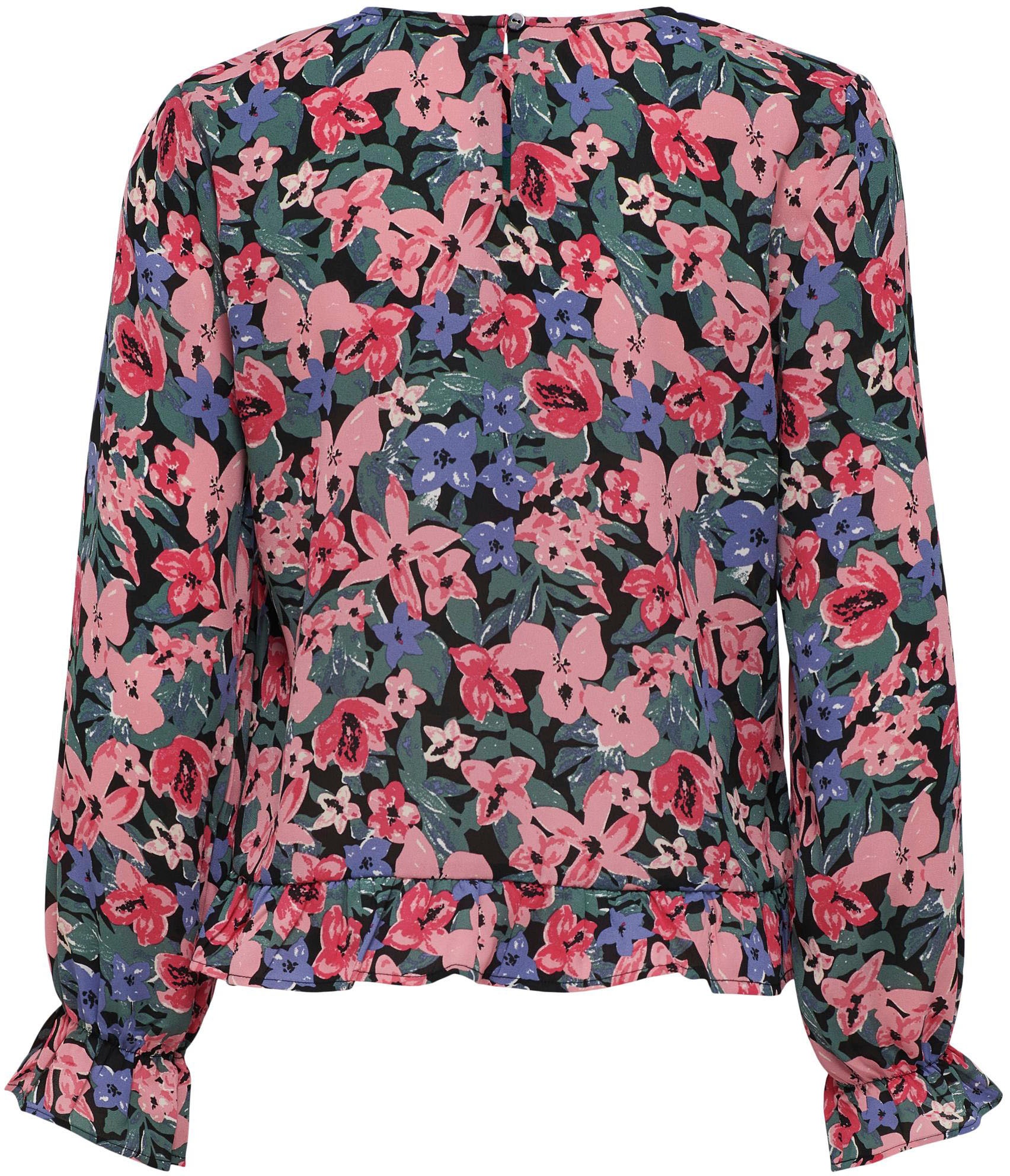 Image of Only Druckbluse »ONLALMA LIFE VIS L/S FRILL TOP«, mit Rüschen bei Ackermann Versand Schweiz