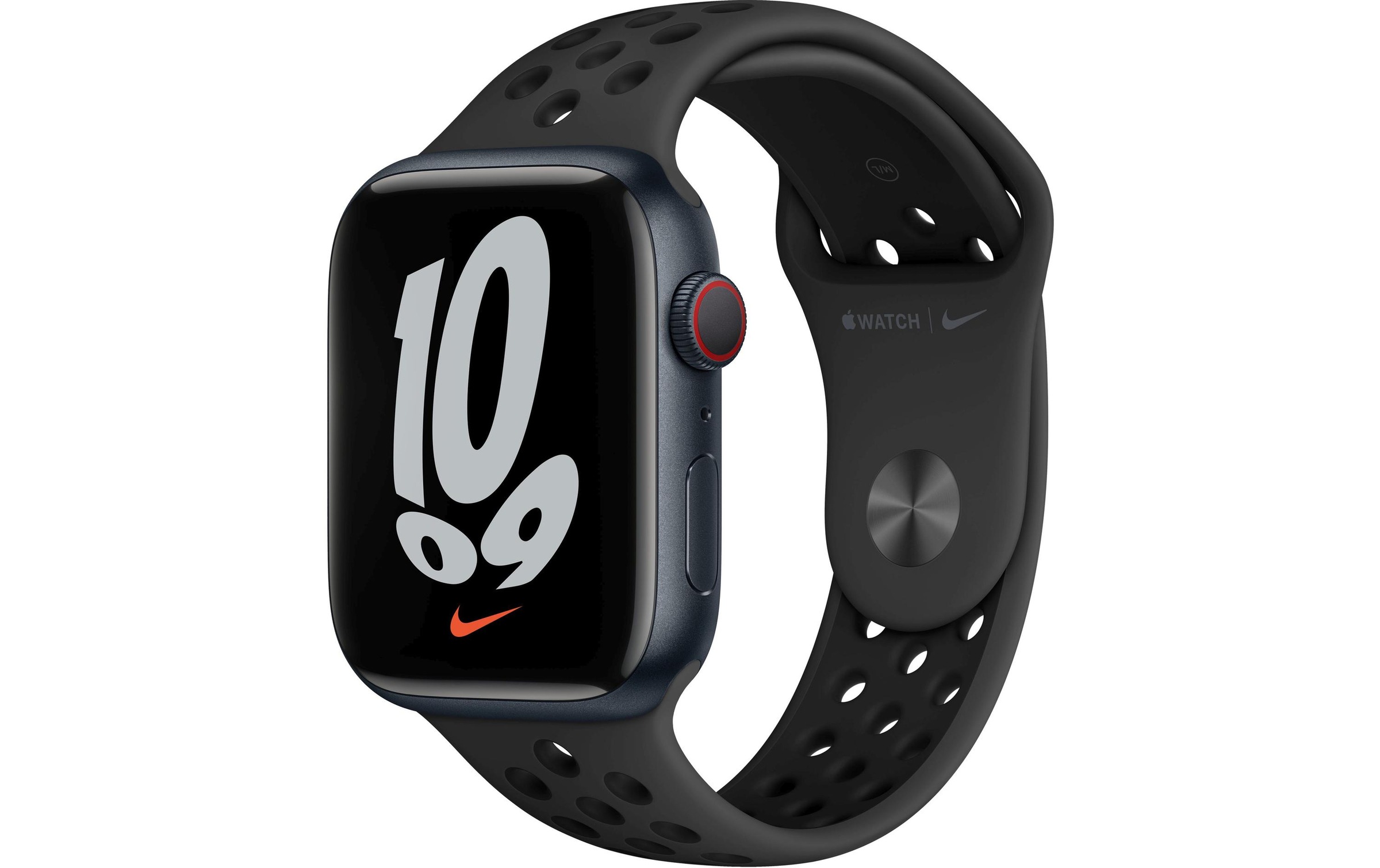 Image of Apple Smartwatch »Serie 7, GPS, 45 mm Aluminiumgehäuse mit Nike-Sportarmband«, (Watch OS MKL53FD/A) bei Ackermann Versand Schweiz