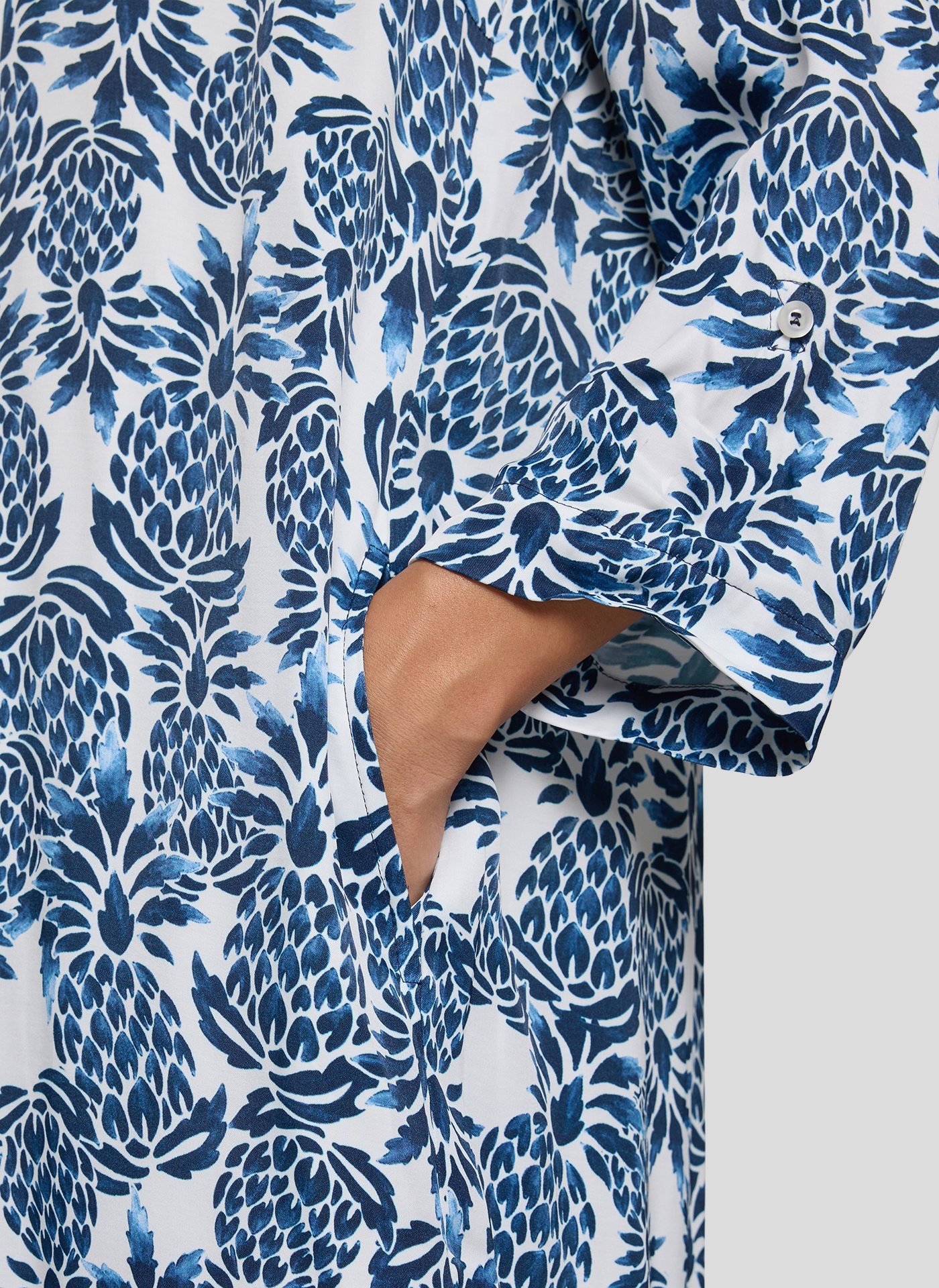 Rabe Robe imprimée Poches pour les mains mit floralem Allover-Print